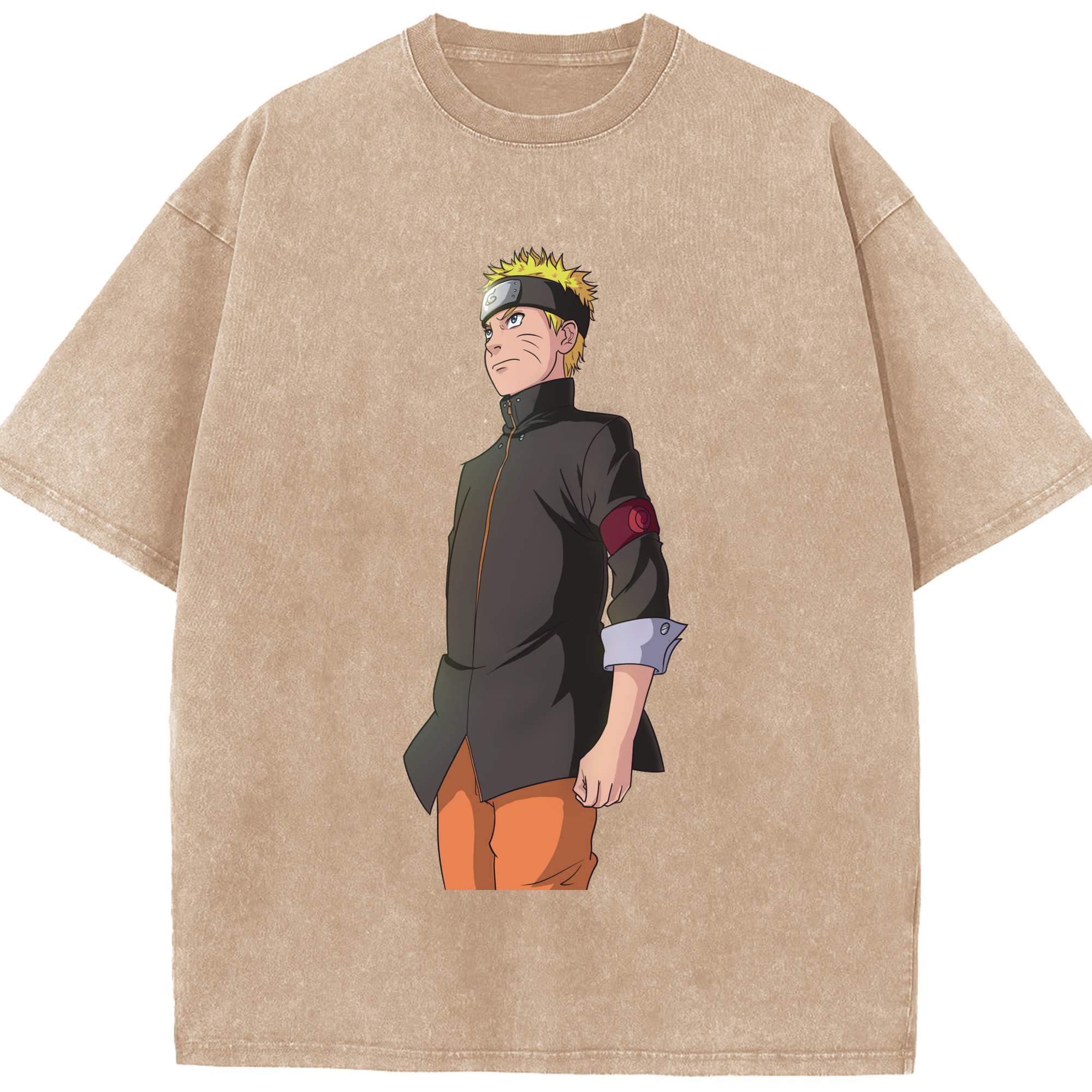 （画像用） NARUTO -ナルト- うずまき ナルト Uzumaki Naruto 綿100% ヴィンテージ風 半袖Tシャツ（フロントプリント）