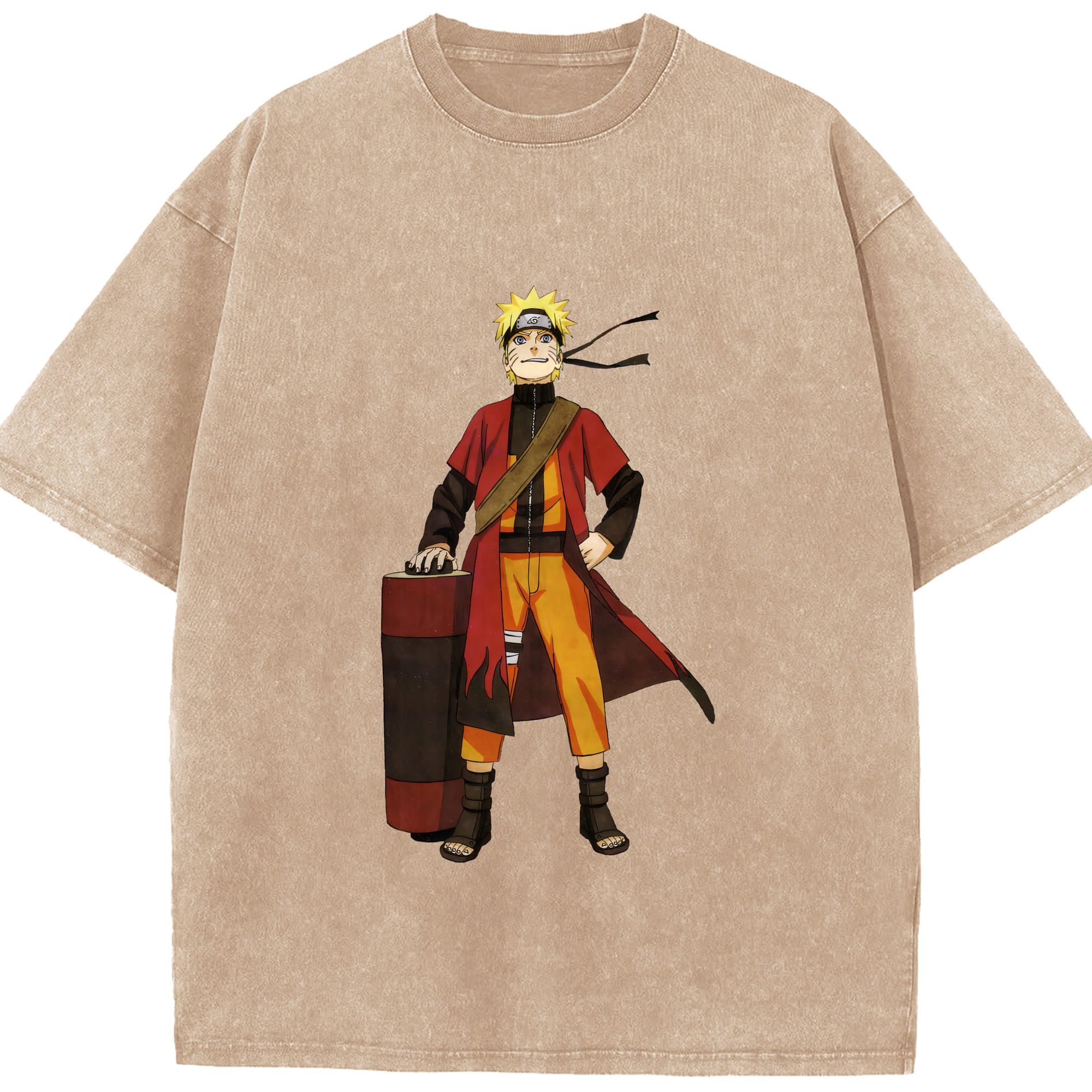 （画像用） NARUTO -ナルト- うずまき ナルト Uzumaki Naruto 綿100% ヴィンテージ風 半袖Tシャツ（フロントプリント）