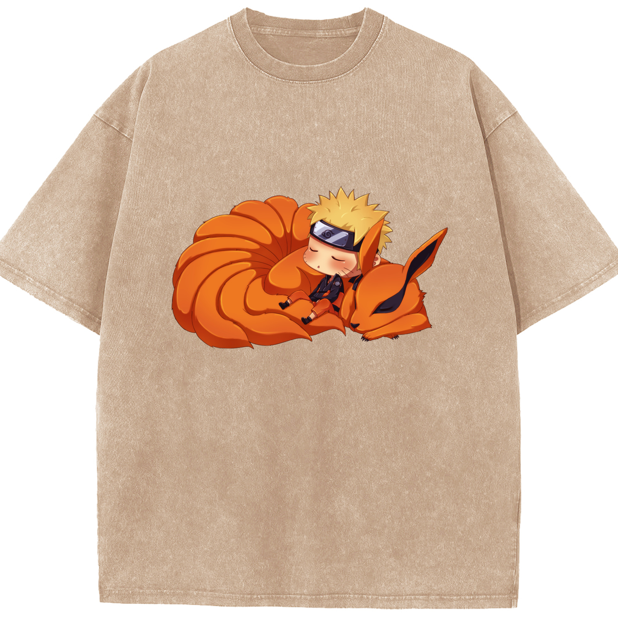 （画像用） NARUTO -ナルト- うずまき ナルト Uzumaki Naruto 綿100% ヴィンテージ風 半袖Tシャツ（フロントプリント）