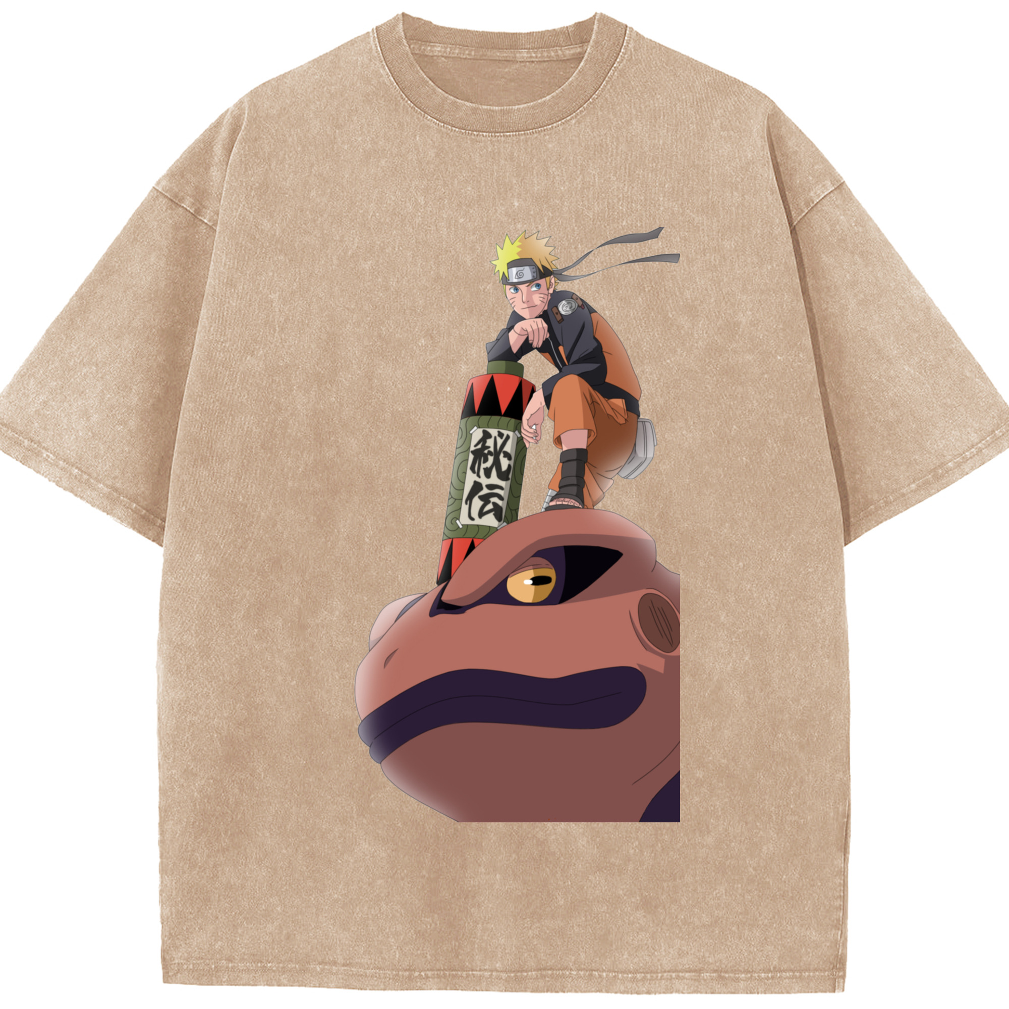 （画像用） NARUTO -ナルト- うずまき ナルト Uzumaki Naruto 綿100% ヴィンテージ風 半袖Tシャツ（フロントプリント）
