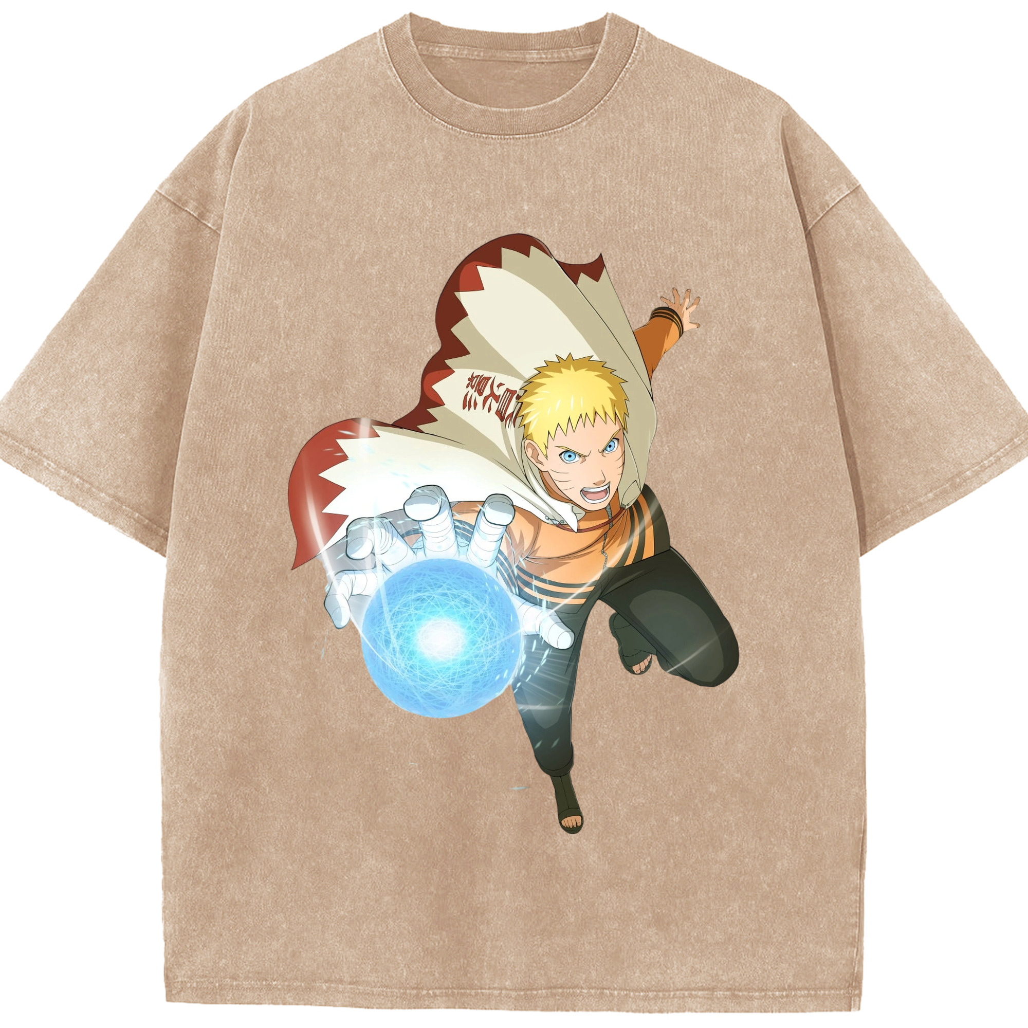 （画像用） NARUTO -ナルト- うずまき ナルト Uzumaki Naruto 綿100% ヴィンテージ風 半袖Tシャツ（フロントプリント）