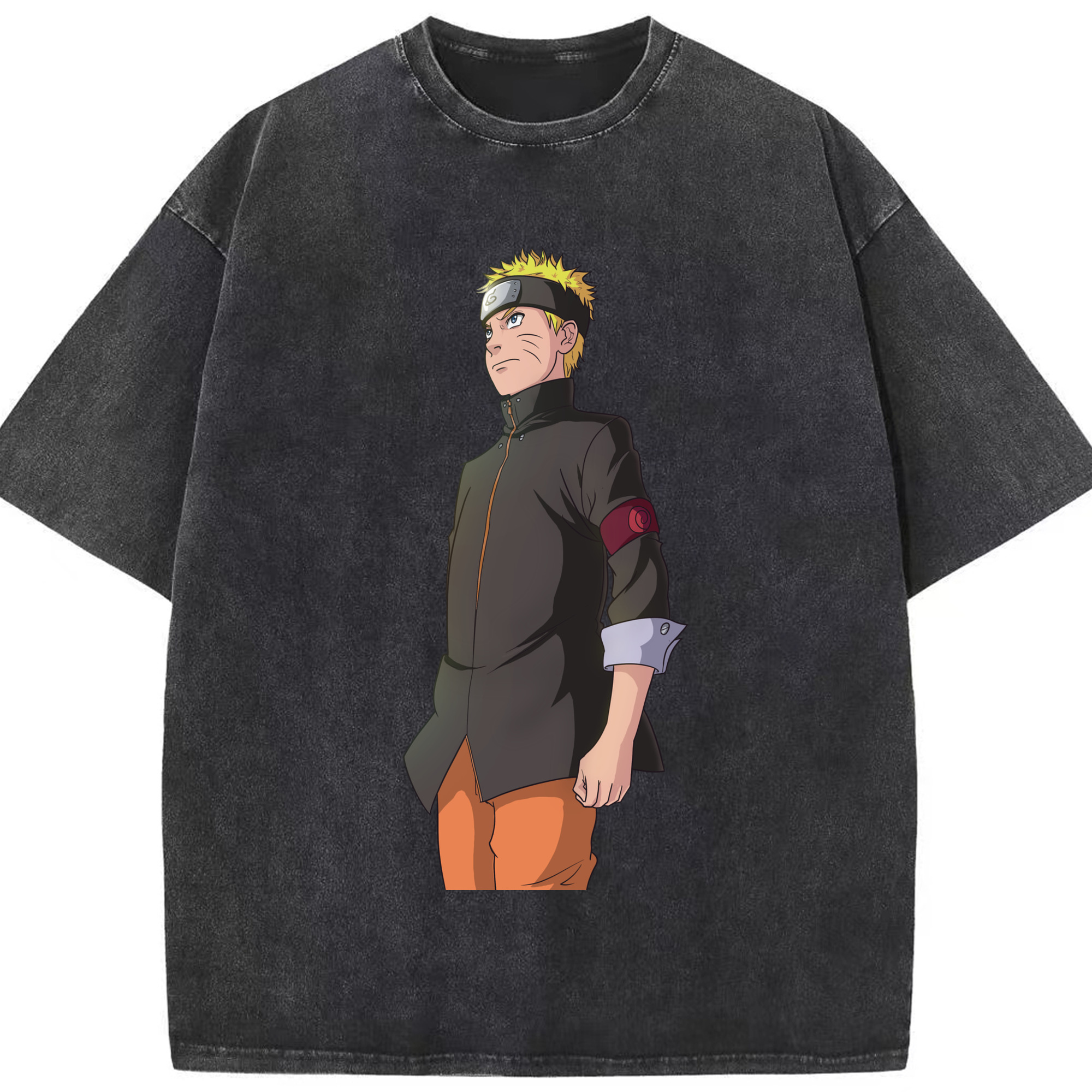 （画像用） NARUTO -ナルト- うずまき ナルト Uzumaki Naruto 綿100% ヴィンテージ風 半袖Tシャツ（フロントプリント）