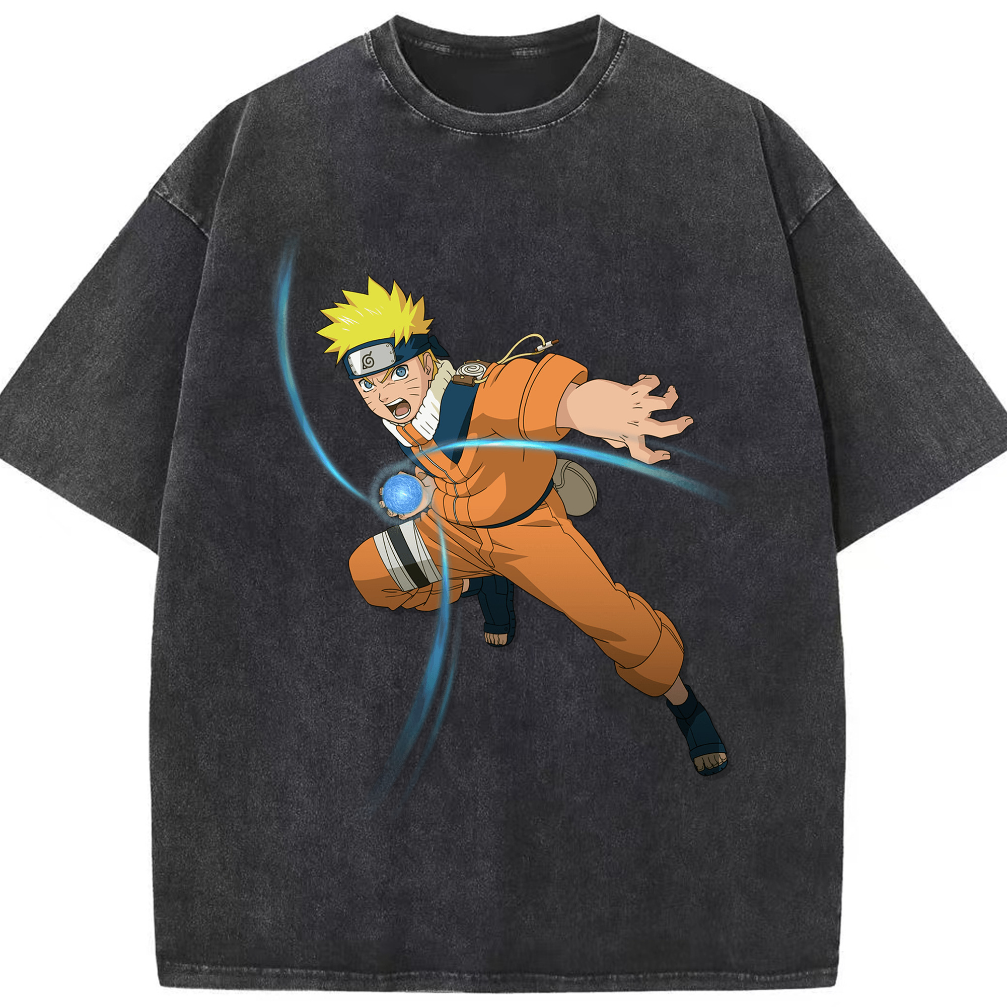 （画像用） NARUTO -ナルト- うずまき ナルト Uzumaki Naruto 綿100% ヴィンテージ風 半袖Tシャツ（フロントプリント）