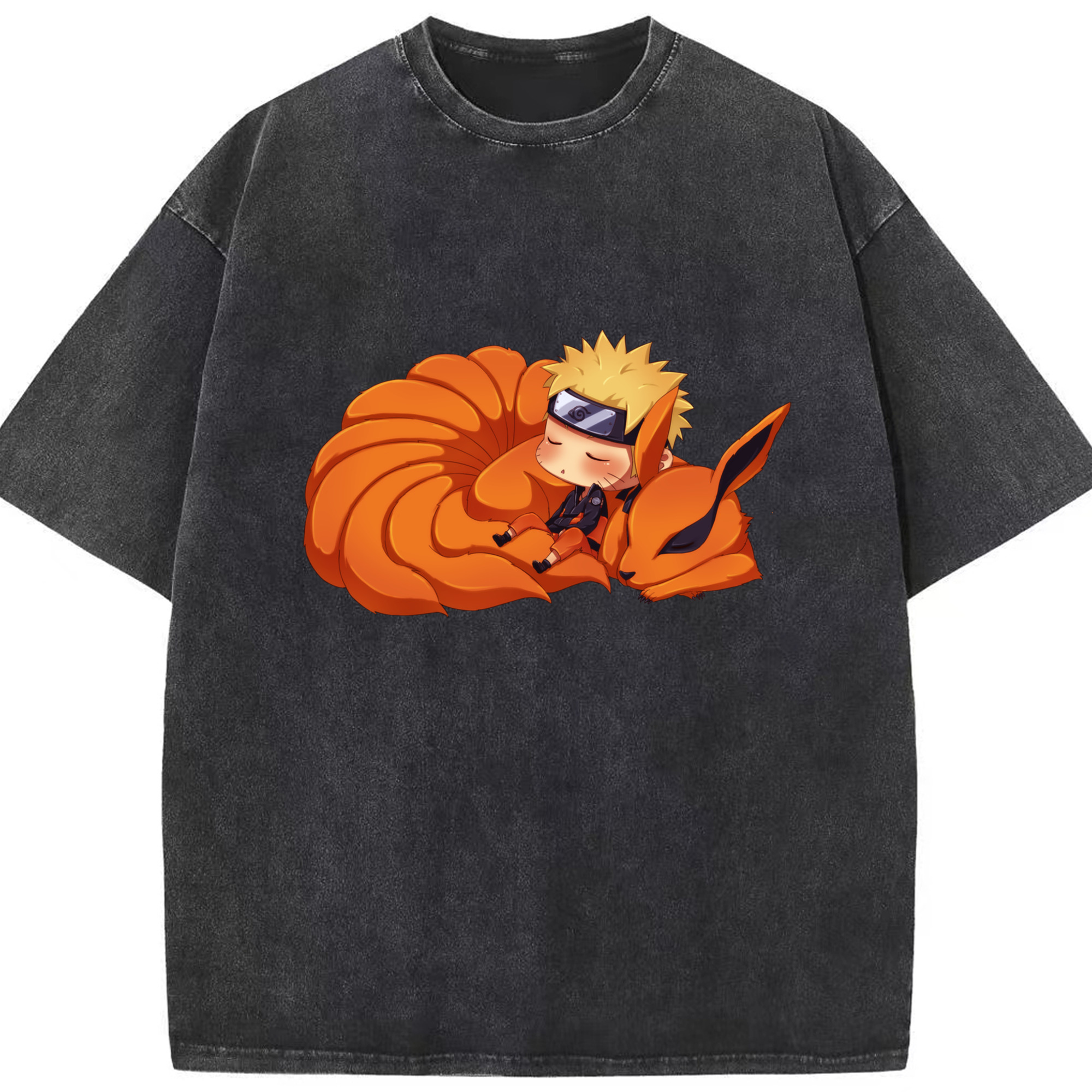 （画像用） NARUTO -ナルト- うずまき ナルト Uzumaki Naruto 綿100% ヴィンテージ風 半袖Tシャツ（フロントプリント）