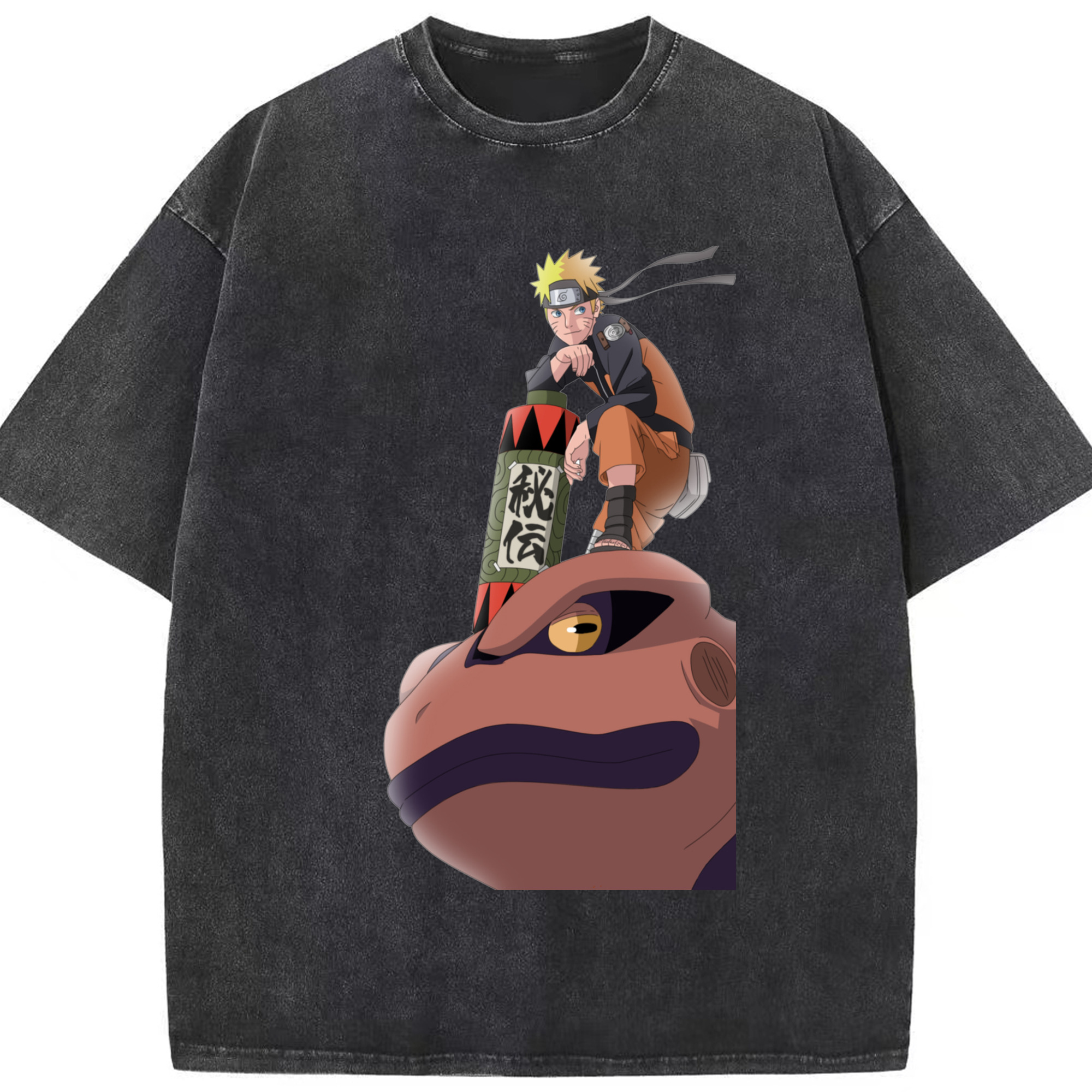 （画像用） NARUTO -ナルト- うずまき ナルト Uzumaki Naruto 綿100% ヴィンテージ風 半袖Tシャツ（フロントプリント）