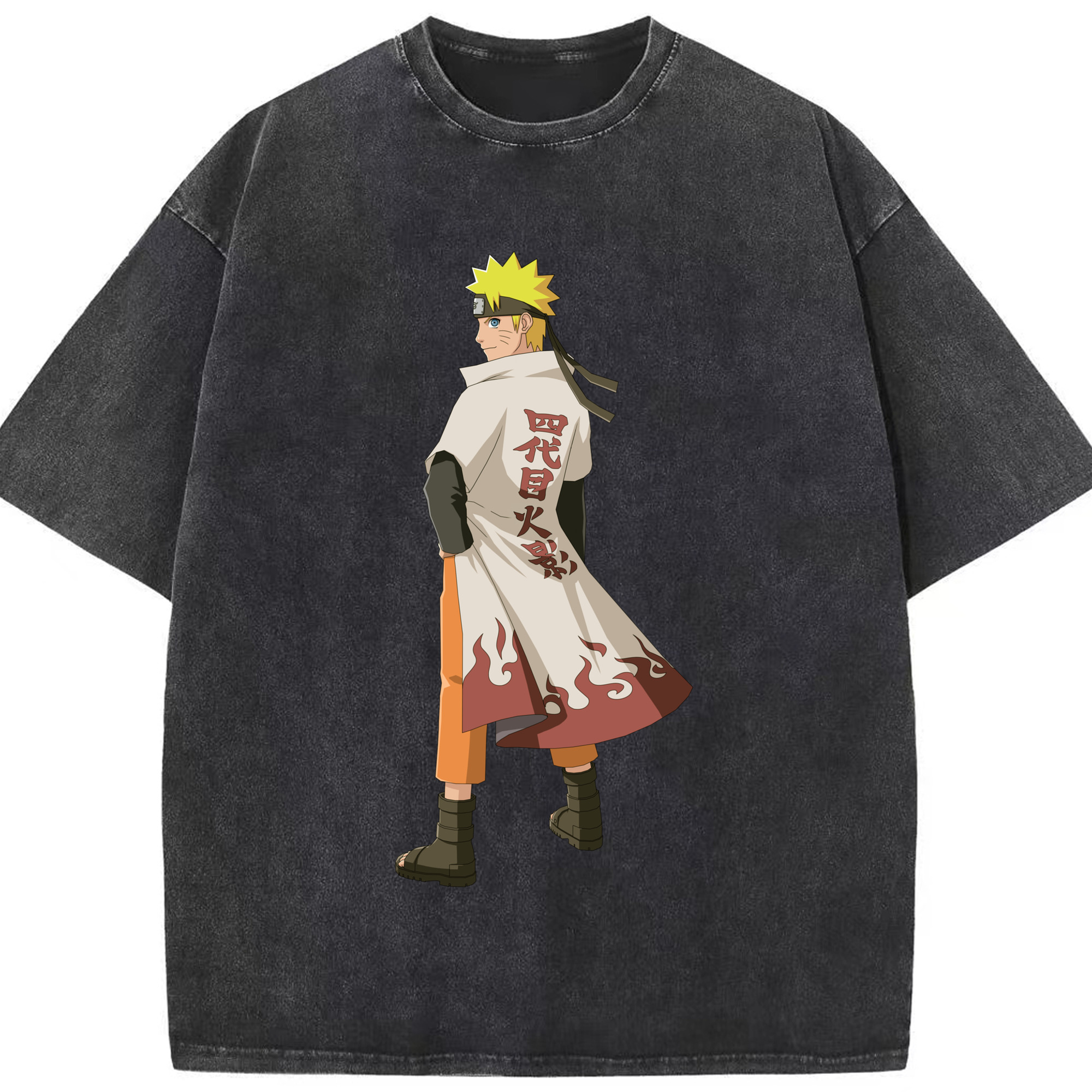 （画像用） NARUTO -ナルト- うずまき ナルト Uzumaki Naruto 綿100% ヴィンテージ風 半袖Tシャツ（フロントプリント）
