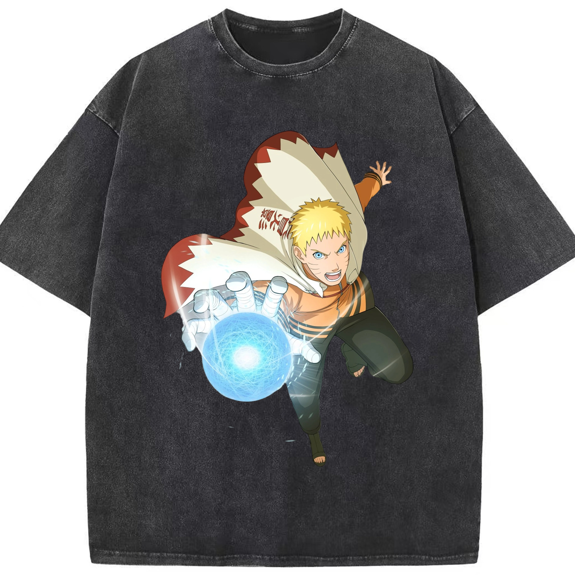 （画像用） NARUTO -ナルト- うずまき ナルト Uzumaki Naruto 綿100% ヴィンテージ風 半袖Tシャツ（フロントプリント）