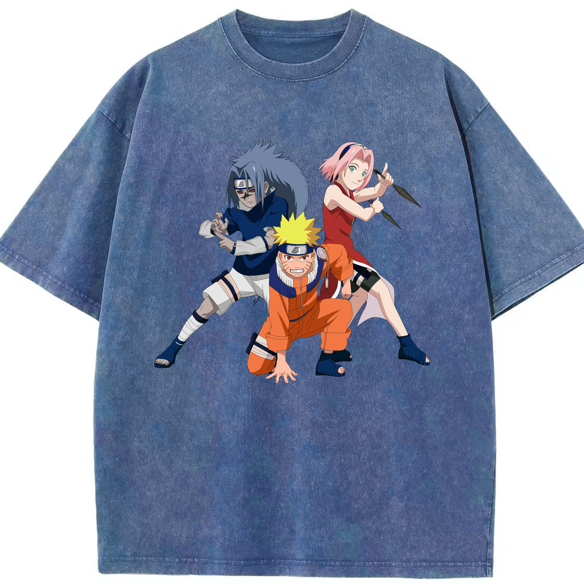 （画像用） NARUTO -ナルト- うずまき ナルト Uzumaki Naruto 綿100% ヴィンテージ風 半袖Tシャツ（フロントプリント）