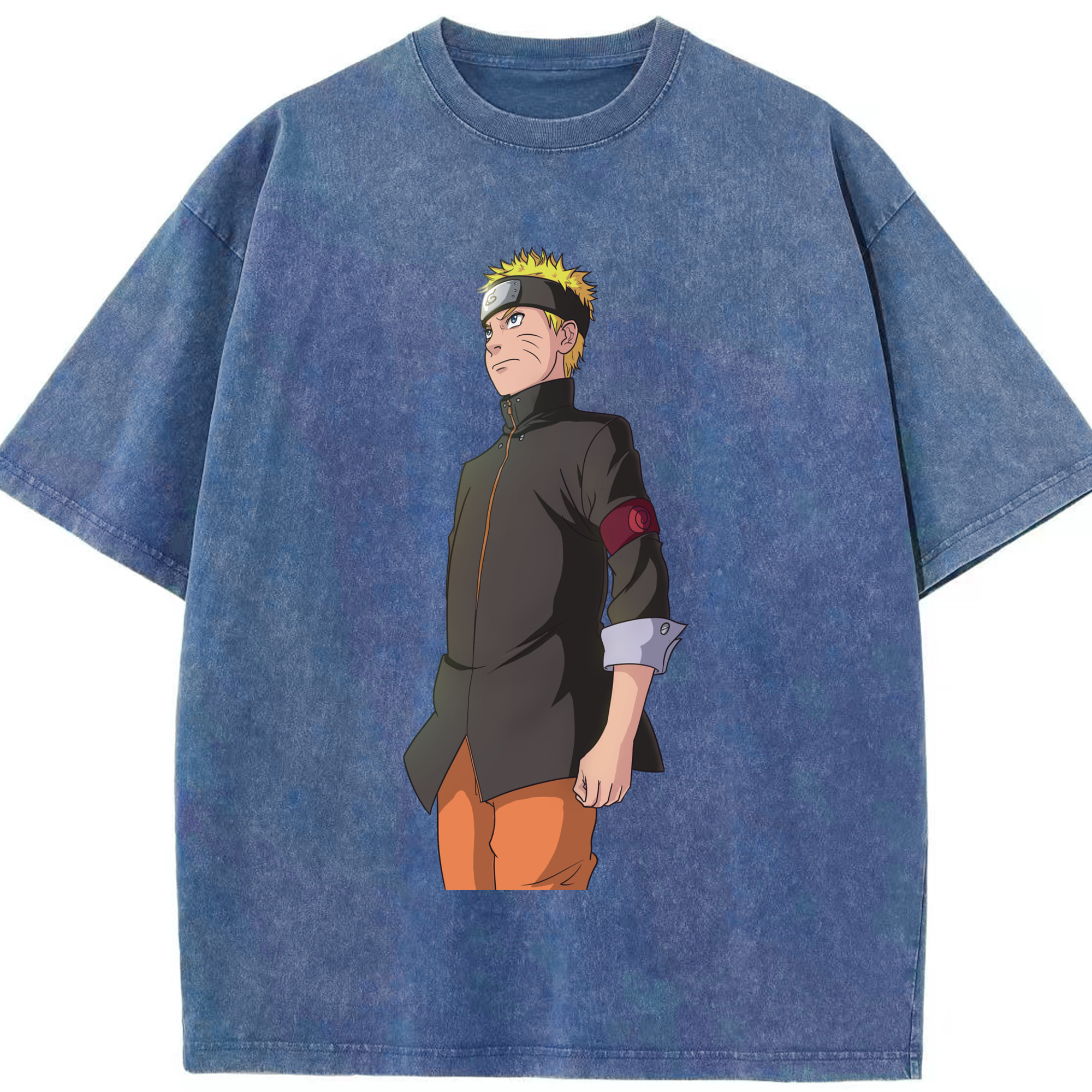 （画像用） NARUTO -ナルト- うずまき ナルト Uzumaki Naruto 綿100% ヴィンテージ風 半袖Tシャツ（フロントプリント）