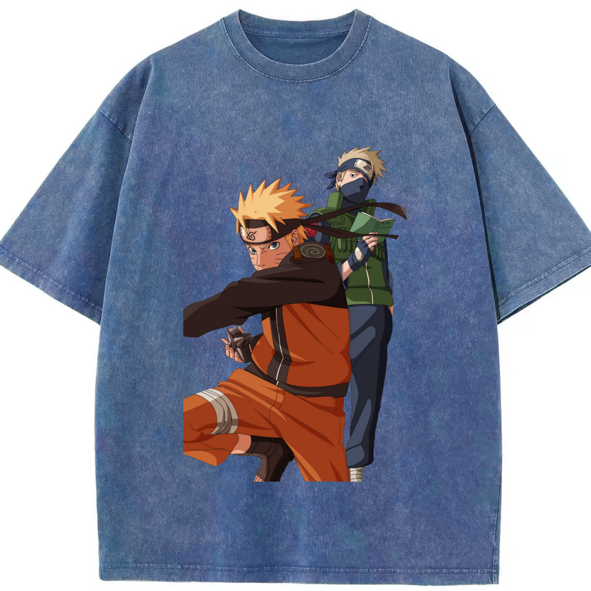 （画像用） NARUTO -ナルト- うずまき ナルト Uzumaki Naruto 綿100% ヴィンテージ風 半袖Tシャツ（フロントプリント）