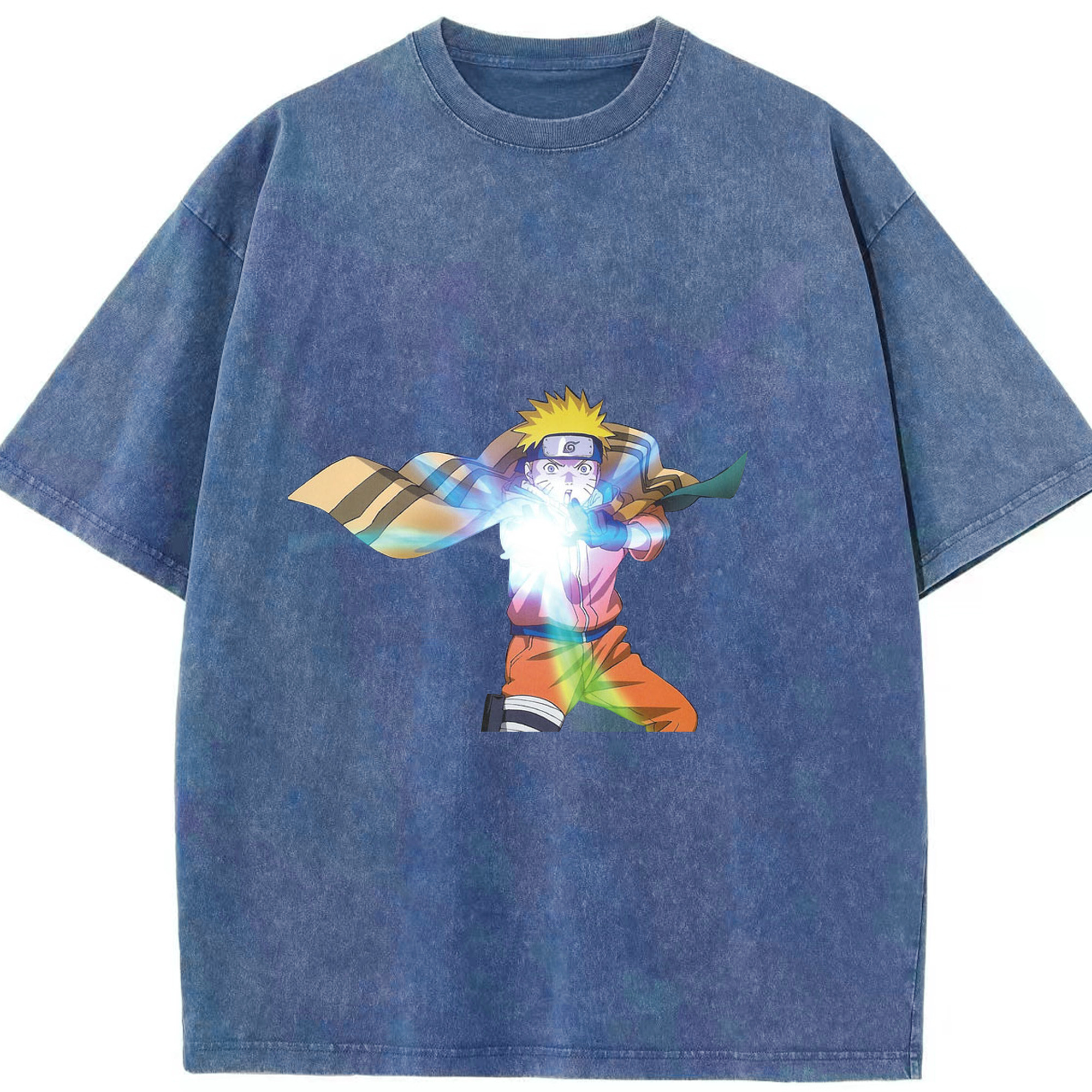 （画像用） NARUTO -ナルト- うずまき ナルト Uzumaki Naruto 綿100% ヴィンテージ風 半袖Tシャツ（フロントプリント）
