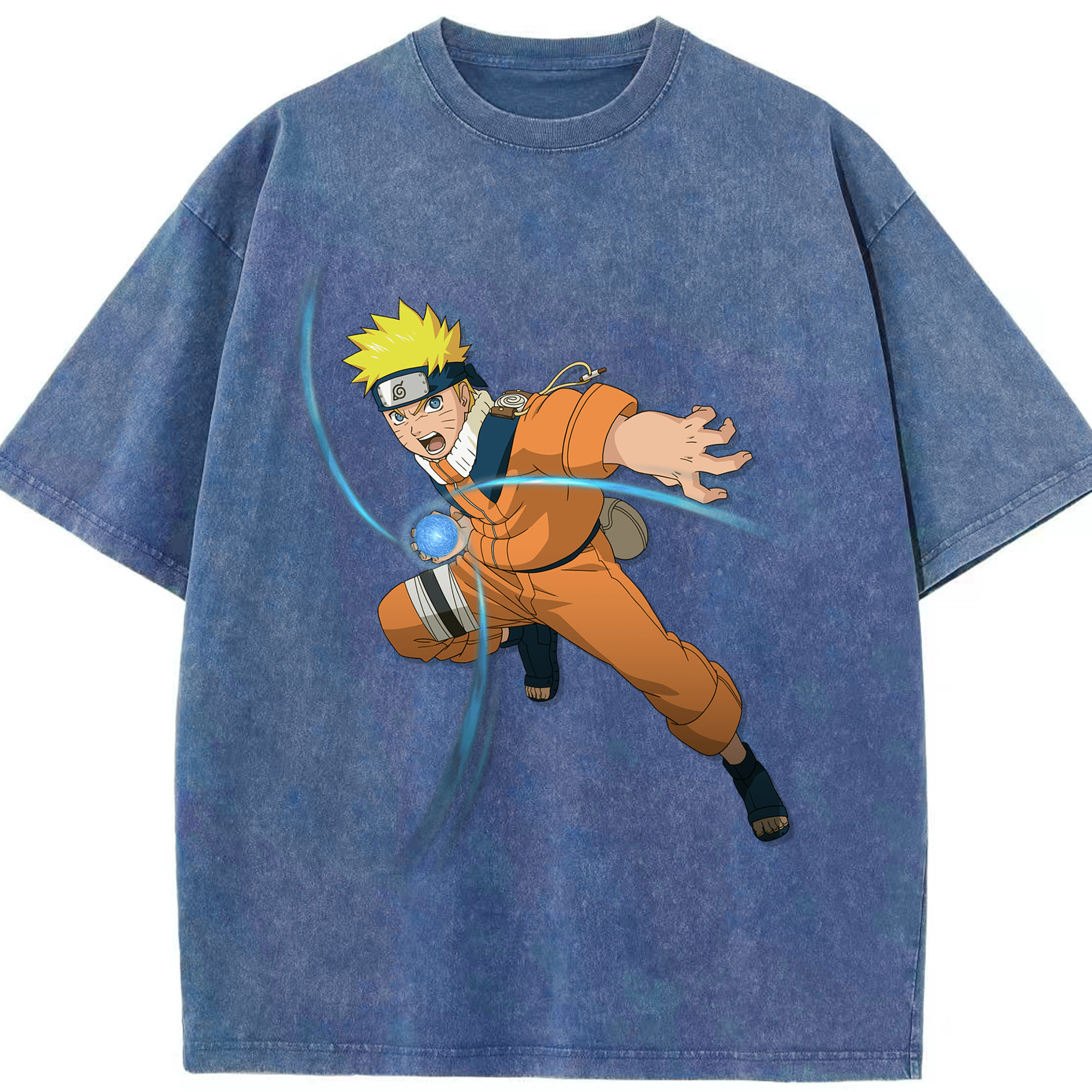 （画像用） NARUTO -ナルト- うずまき ナルト Uzumaki Naruto 綿100% ヴィンテージ風 半袖Tシャツ（フロントプリント）