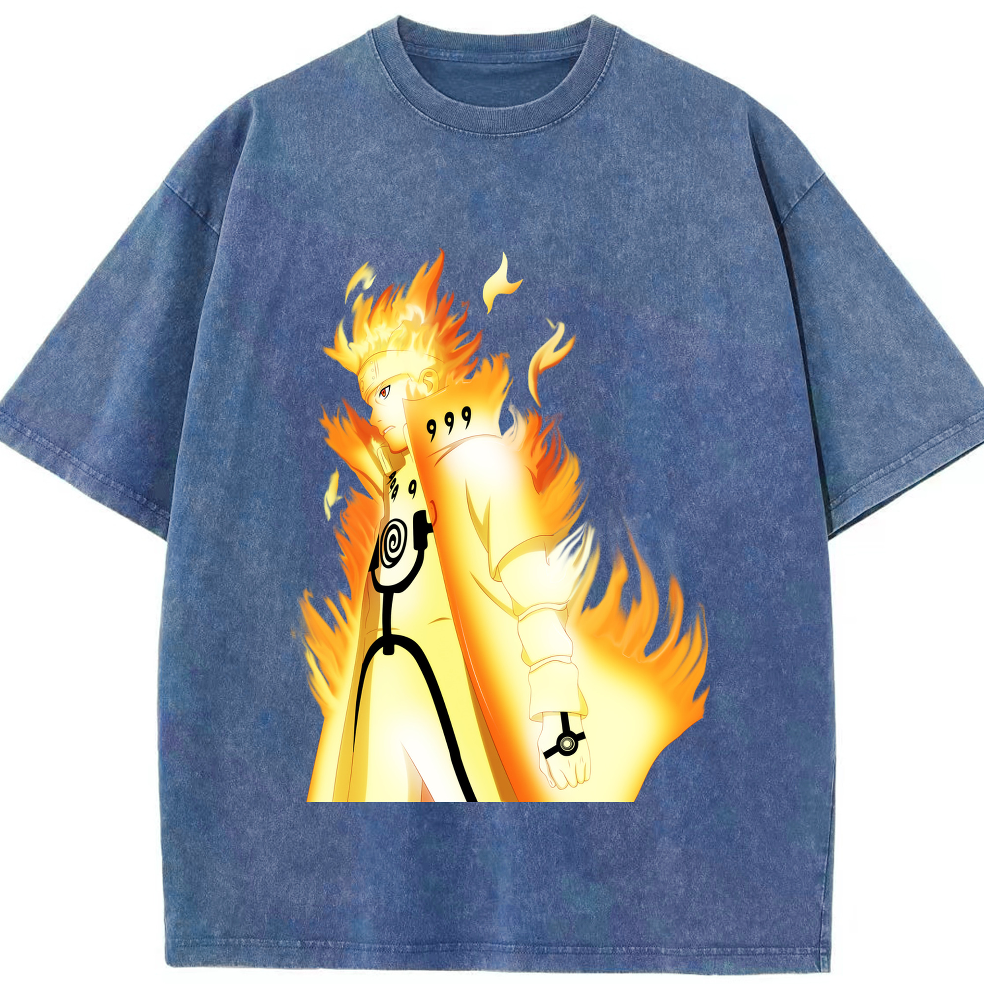 （画像用） NARUTO -ナルト- うずまき ナルト Uzumaki Naruto 綿100% ヴィンテージ風 半袖Tシャツ（フロントプリント）