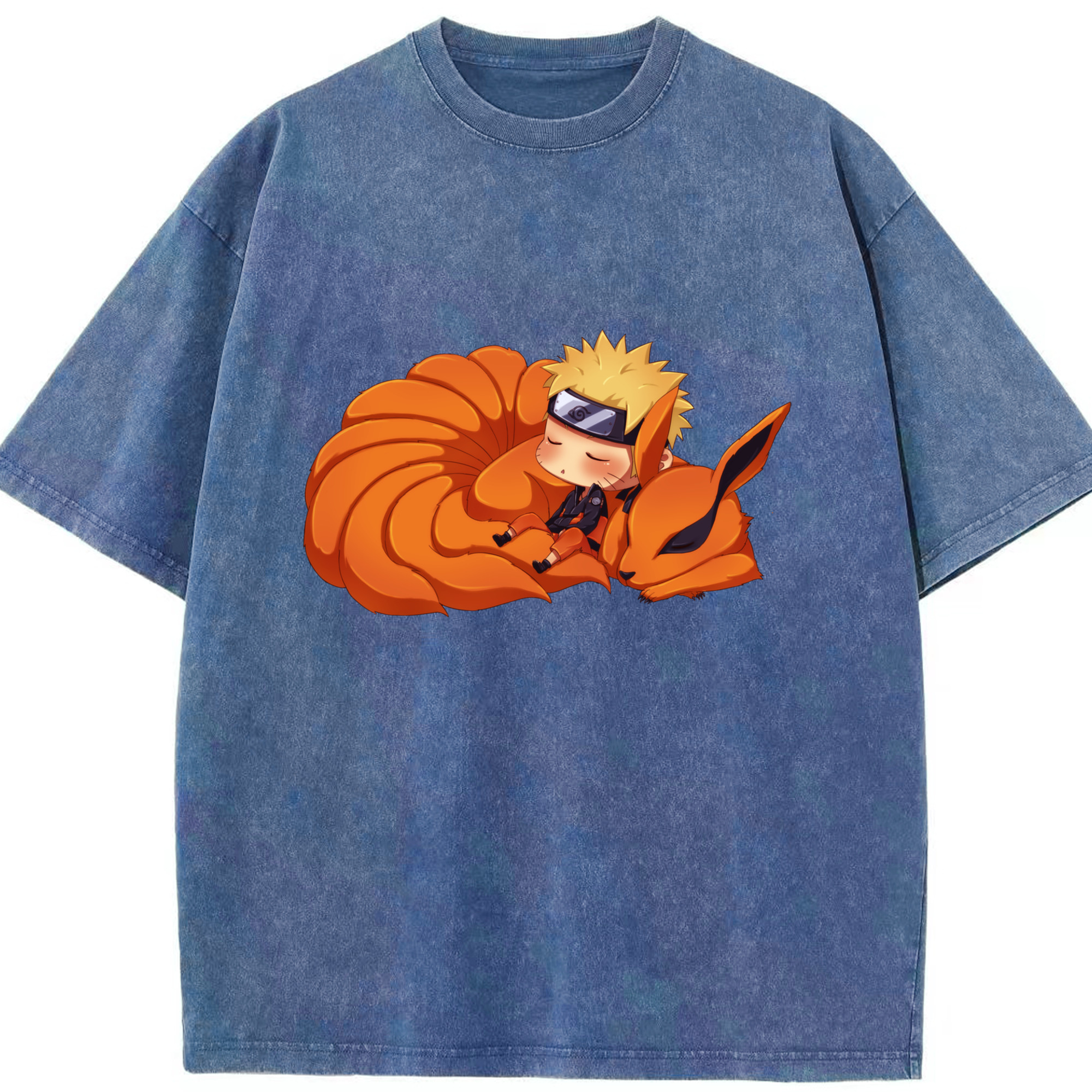（画像用） NARUTO -ナルト- うずまき ナルト Uzumaki Naruto 綿100% ヴィンテージ風 半袖Tシャツ（フロントプリント）