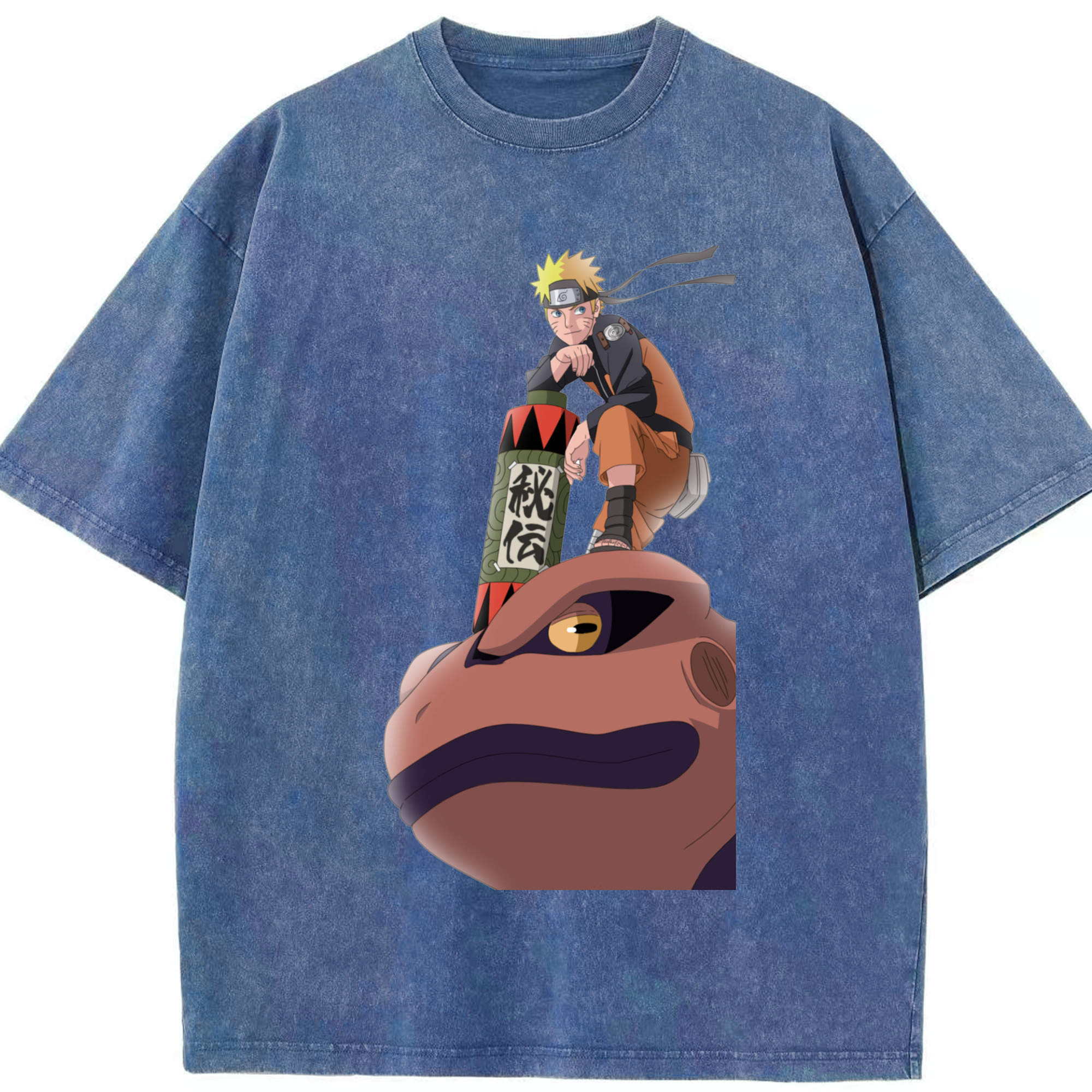 （画像用） NARUTO -ナルト- うずまき ナルト Uzumaki Naruto 綿100% ヴィンテージ風 半袖Tシャツ（フロントプリント）