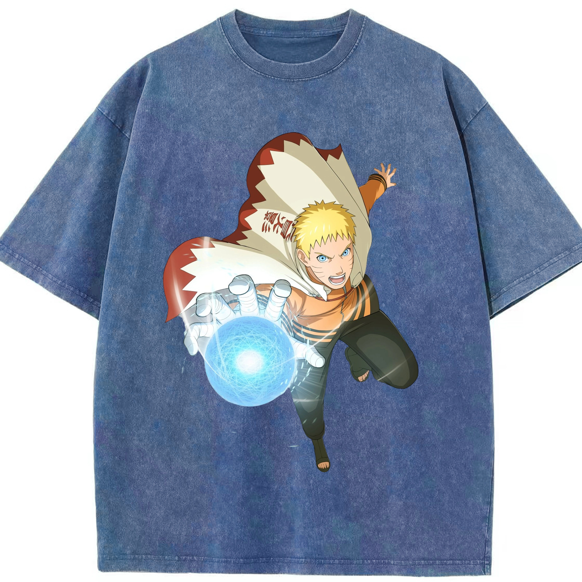 （画像用） NARUTO -ナルト- うずまき ナルト Uzumaki Naruto 綿100% ヴィンテージ風 半袖Tシャツ（フロントプリント）