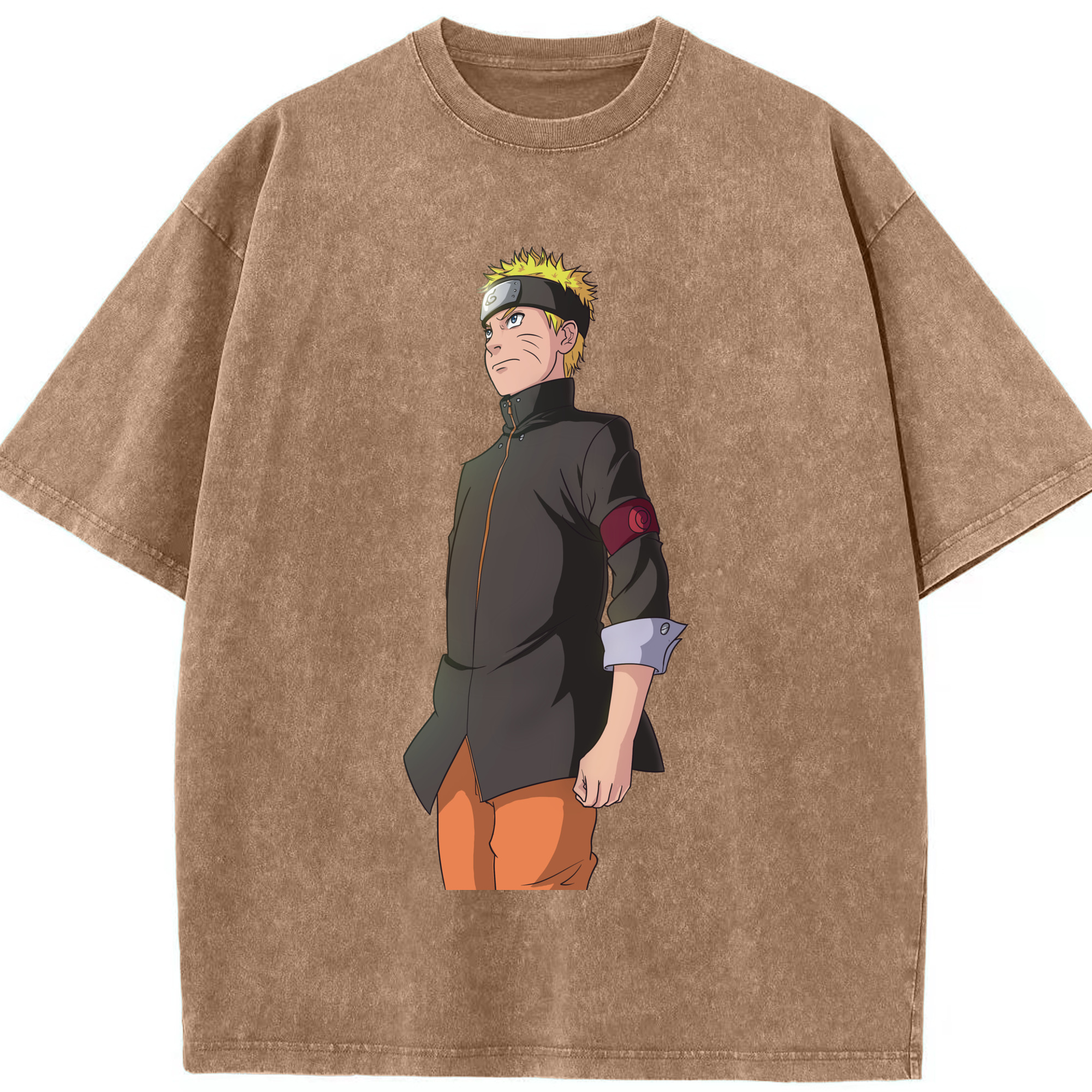 （画像用） NARUTO -ナルト- うずまき ナルト Uzumaki Naruto 綿100% ヴィンテージ風 半袖Tシャツ（フロントプリント）