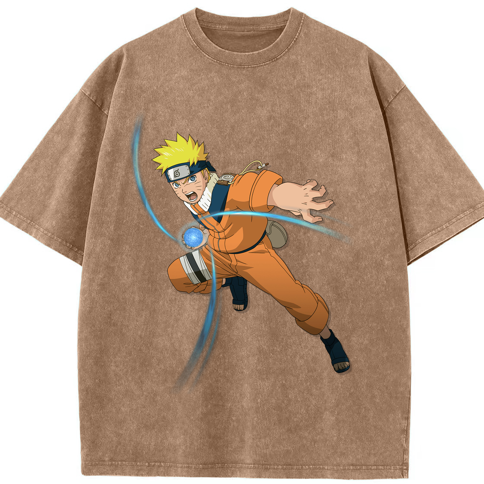 （画像用） NARUTO -ナルト- うずまき ナルト Uzumaki Naruto 綿100% ヴィンテージ風 半袖Tシャツ（フロントプリント）