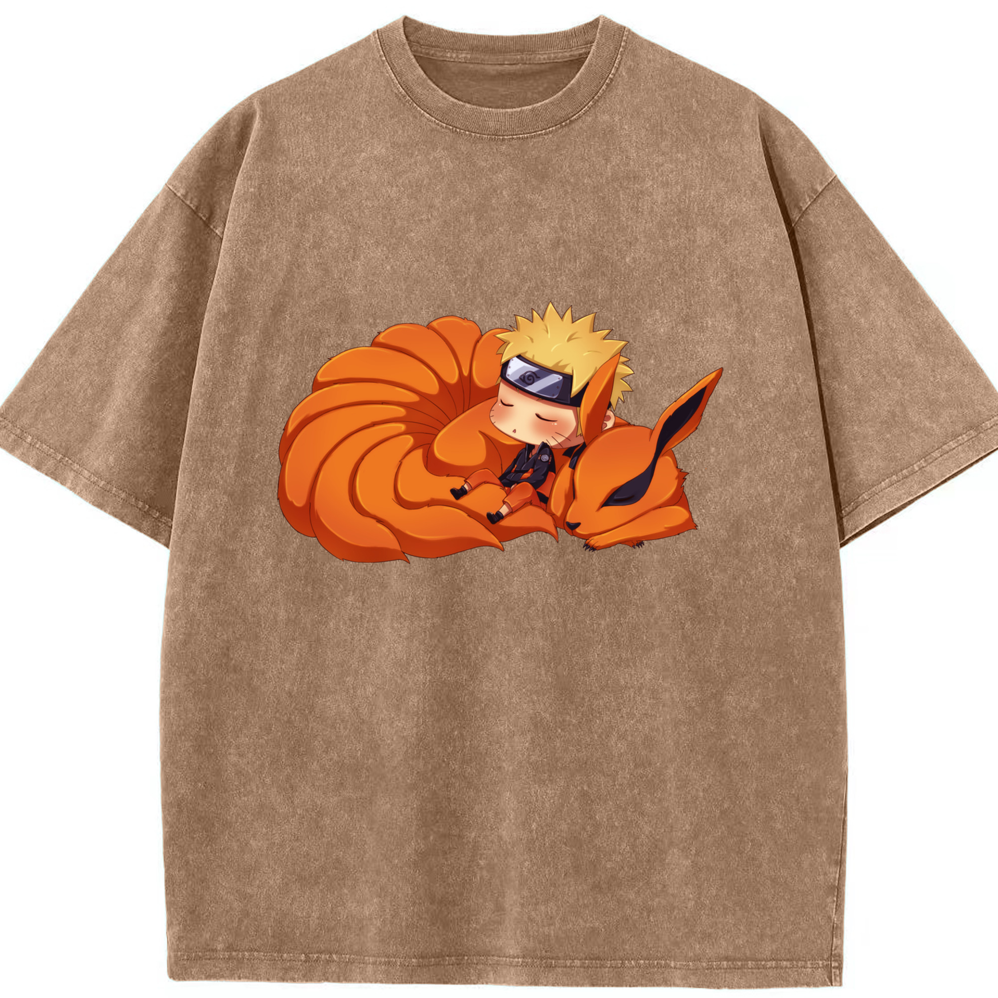 （画像用） NARUTO -ナルト- うずまき ナルト Uzumaki Naruto 綿100% ヴィンテージ風 半袖Tシャツ（フロントプリント）