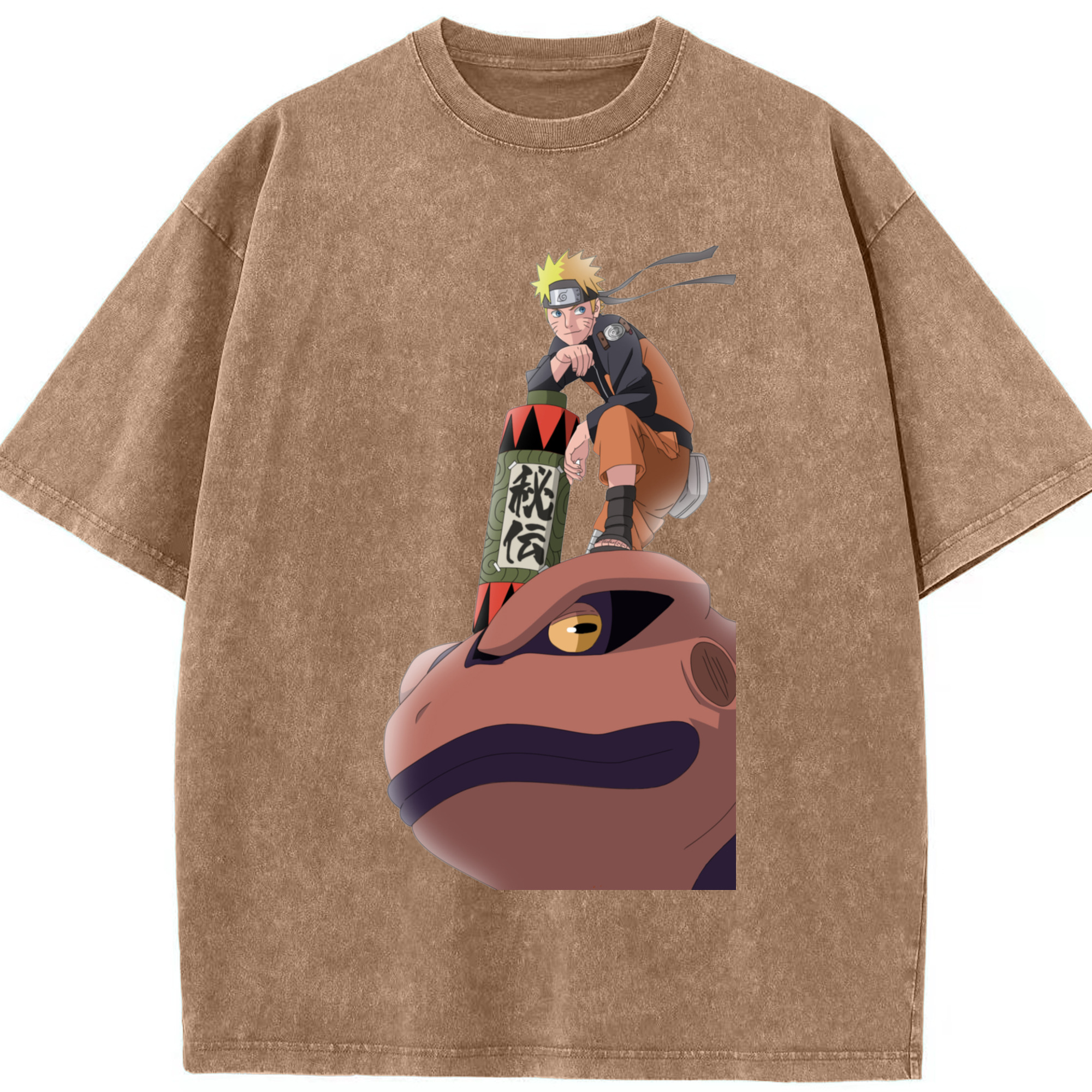 （画像用） NARUTO -ナルト- うずまき ナルト Uzumaki Naruto 綿100% ヴィンテージ風 半袖Tシャツ（フロントプリント）