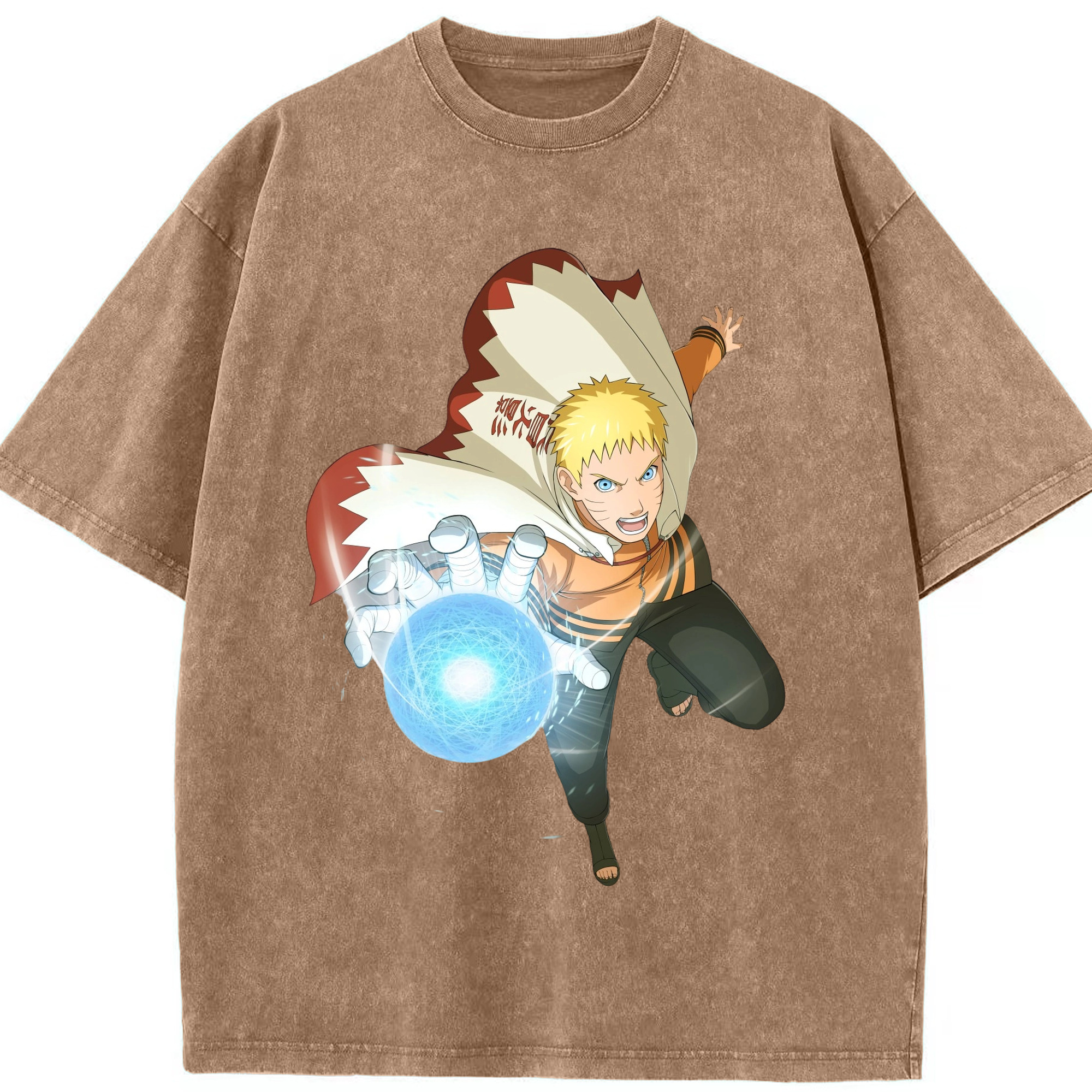 （画像用） NARUTO -ナルト- うずまき ナルト Uzumaki Naruto 綿100% ヴィンテージ風 半袖Tシャツ（フロントプリント）