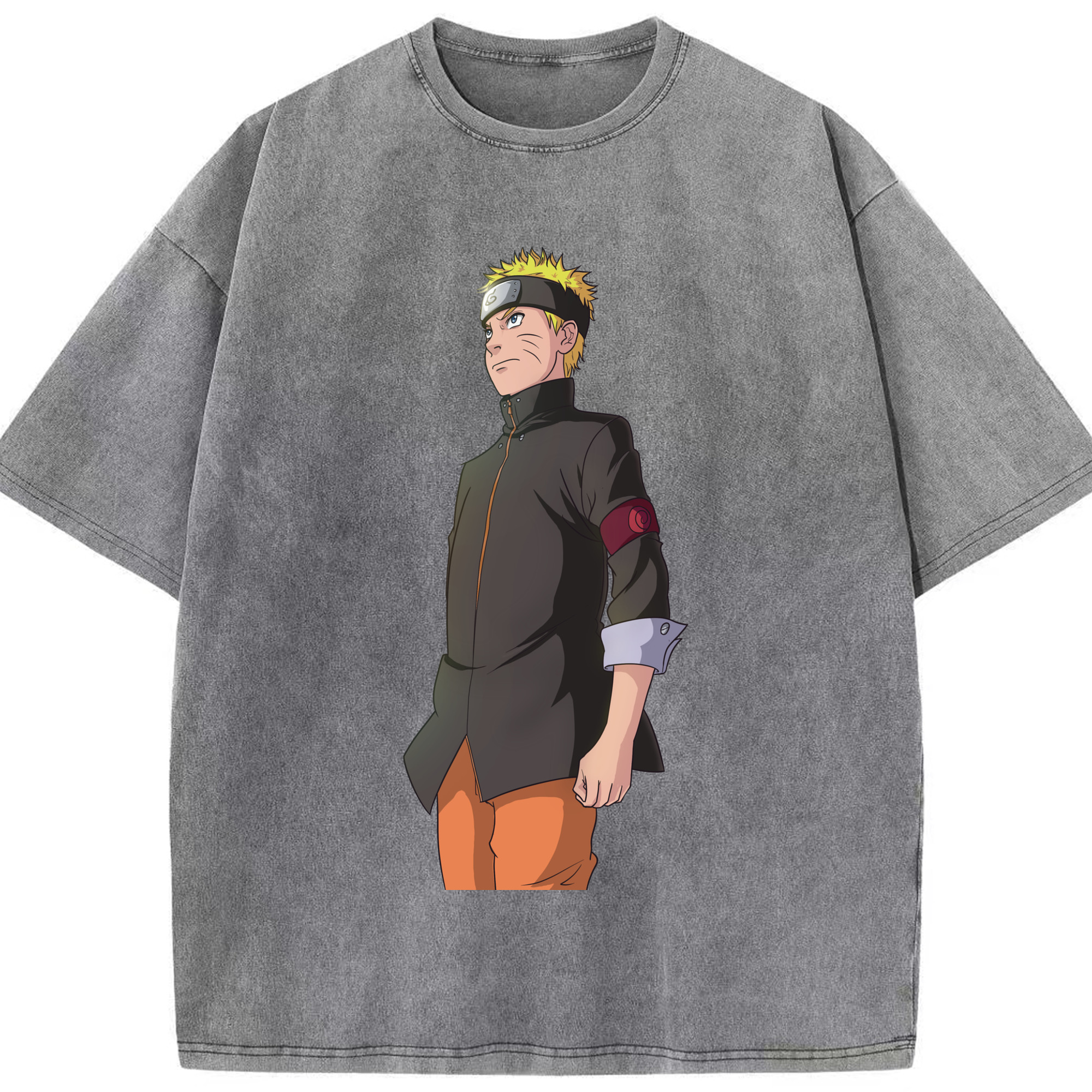 （画像用） NARUTO -ナルト- うずまき ナルト Uzumaki Naruto 綿100% ヴィンテージ風 半袖Tシャツ（フロントプリント）