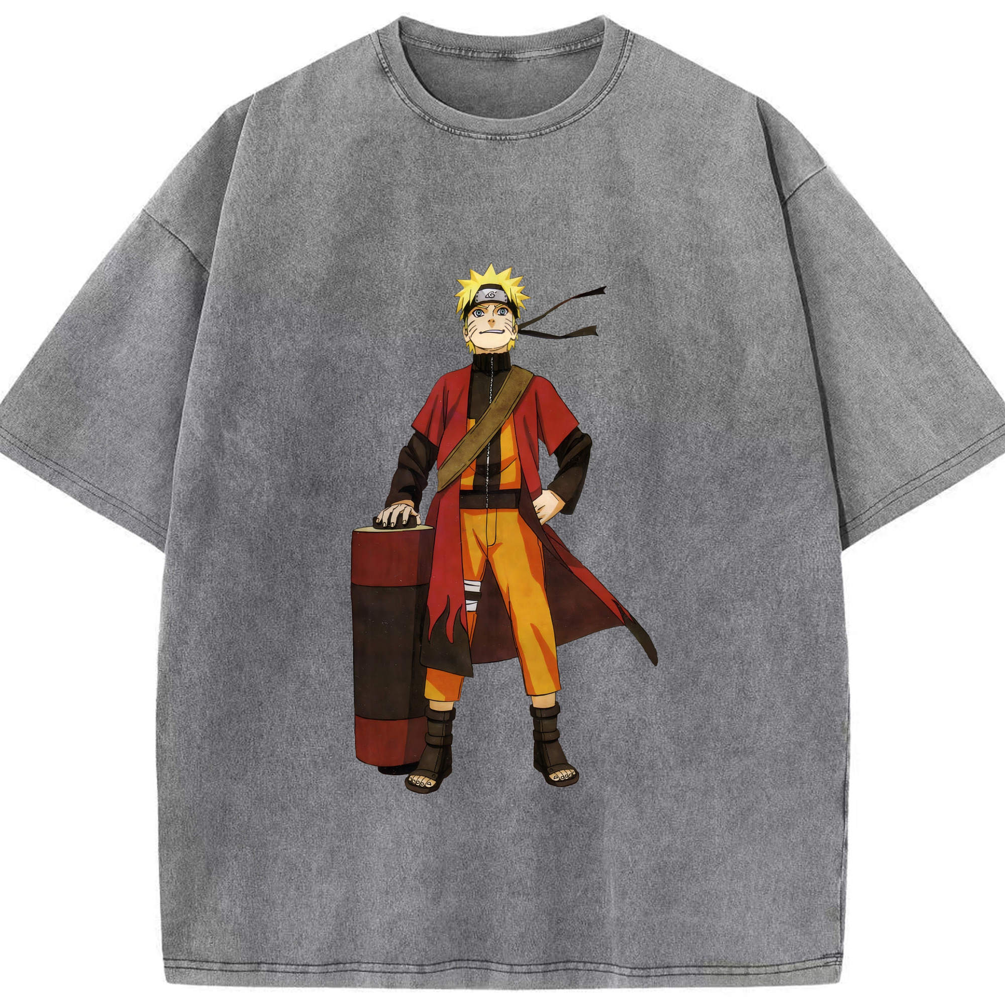 （画像用） NARUTO -ナルト- うずまき ナルト Uzumaki Naruto 綿100% ヴィンテージ風 半袖Tシャツ（フロントプリント）