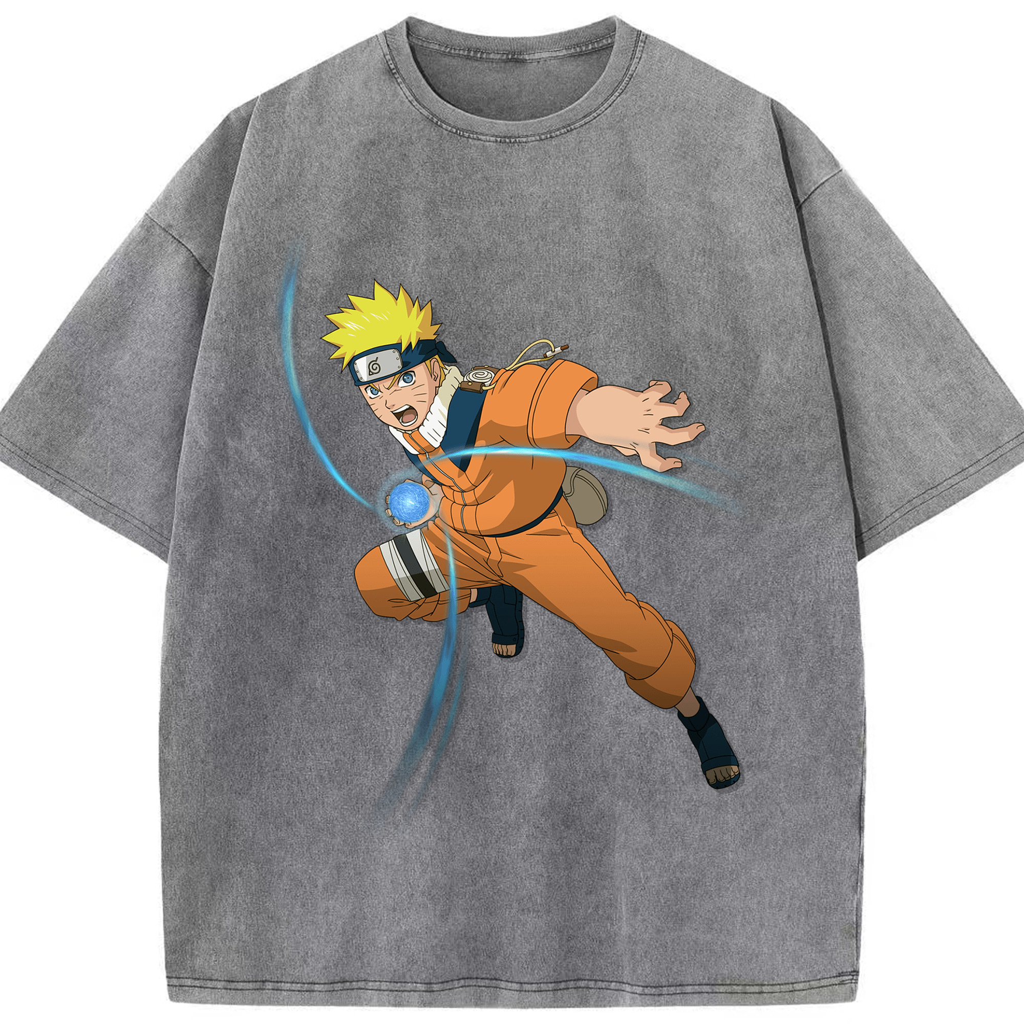 （画像用） NARUTO -ナルト- うずまき ナルト Uzumaki Naruto 綿100% ヴィンテージ風 半袖Tシャツ（フロントプリント）