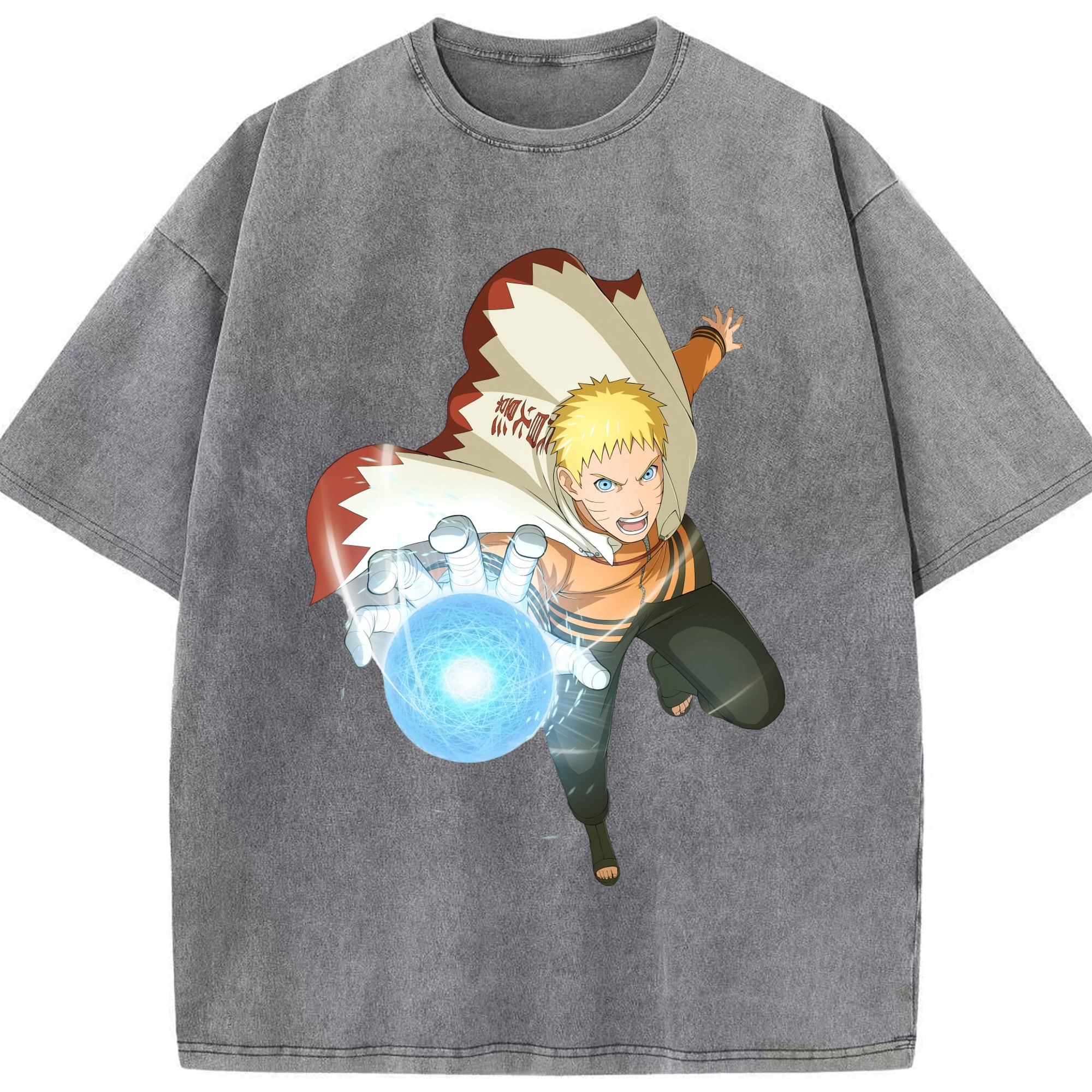 （画像用） NARUTO -ナルト- うずまき ナルト Uzumaki Naruto 綿100% ヴィンテージ風 半袖Tシャツ（フロントプリント）