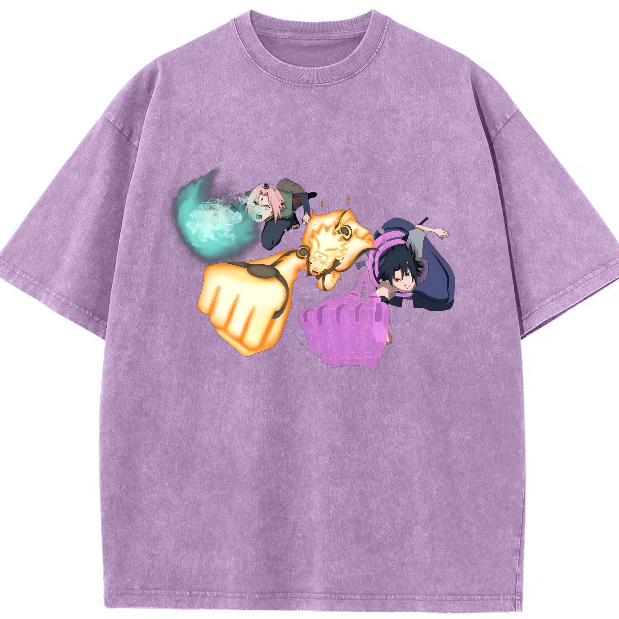 （画像用） NARUTO -ナルト- うずまき ナルト Uzumaki Naruto 綿100% ヴィンテージ風 半袖Tシャツ（フロントプリント）