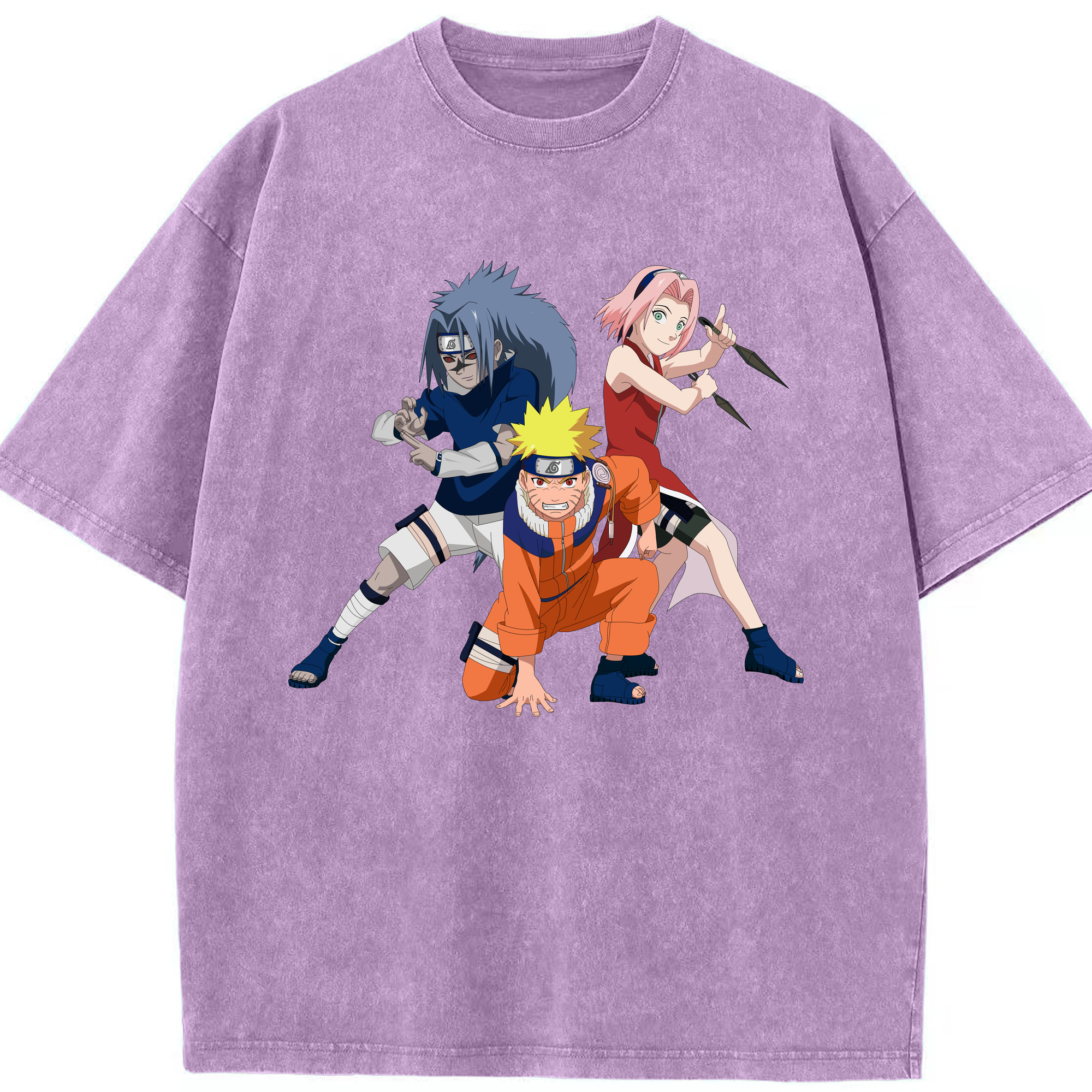 （画像用） NARUTO -ナルト- うずまき ナルト Uzumaki Naruto 綿100% ヴィンテージ風 半袖Tシャツ（フロントプリント）
