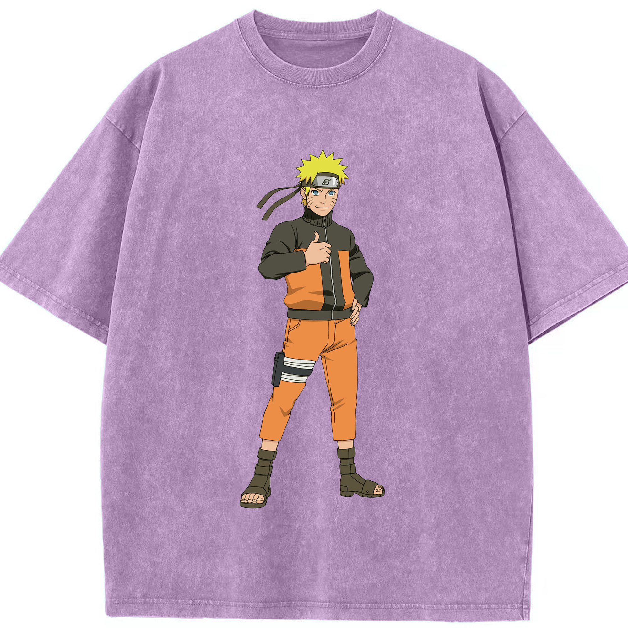 （画像用） NARUTO -ナルト- うずまき ナルト Uzumaki Naruto 綿100% ヴィンテージ風 半袖Tシャツ（フロントプリント）