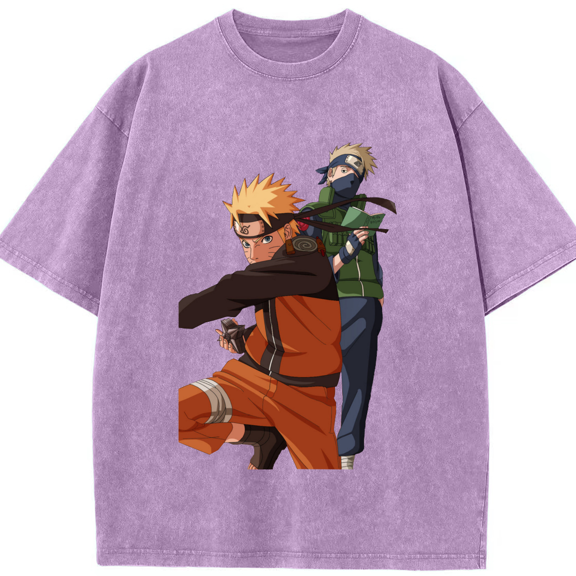 （画像用） NARUTO -ナルト- うずまき ナルト Uzumaki Naruto 綿100% ヴィンテージ風 半袖Tシャツ（フロントプリント）