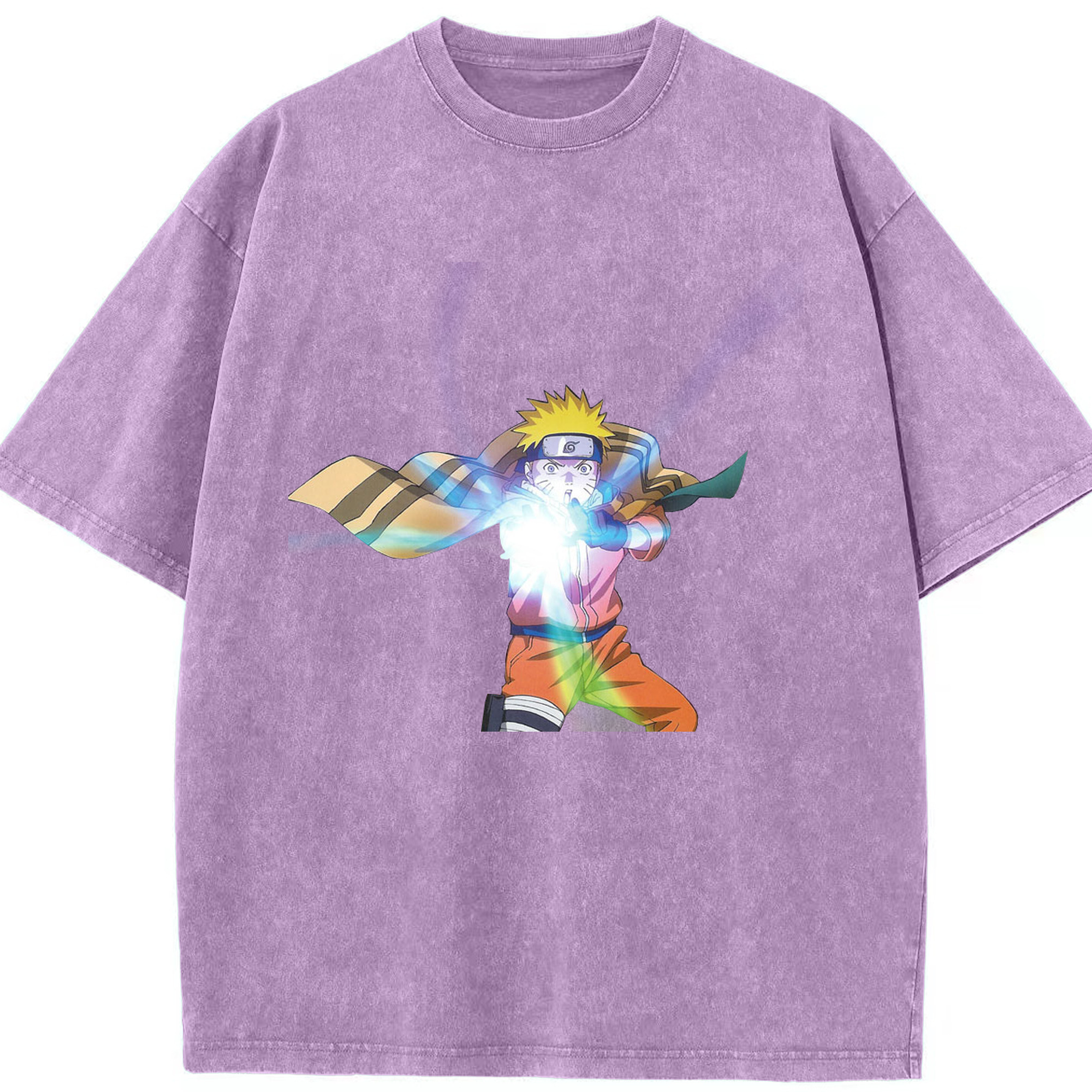 （画像用） NARUTO -ナルト- うずまき ナルト Uzumaki Naruto 綿100% ヴィンテージ風 半袖Tシャツ（フロントプリント）