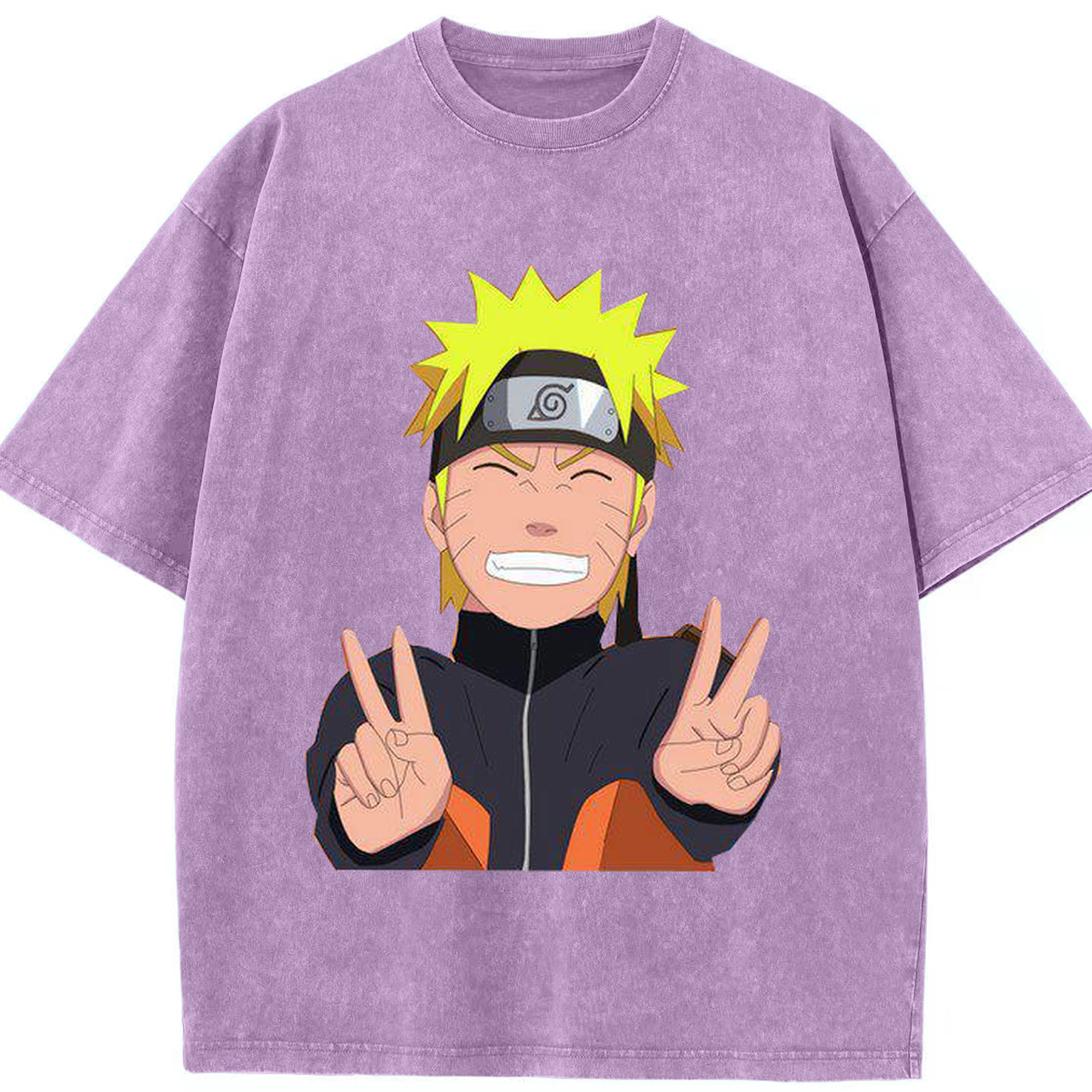 （画像用） NARUTO -ナルト- うずまき ナルト Uzumaki Naruto 綿100% ヴィンテージ風 半袖Tシャツ（フロントプリント）