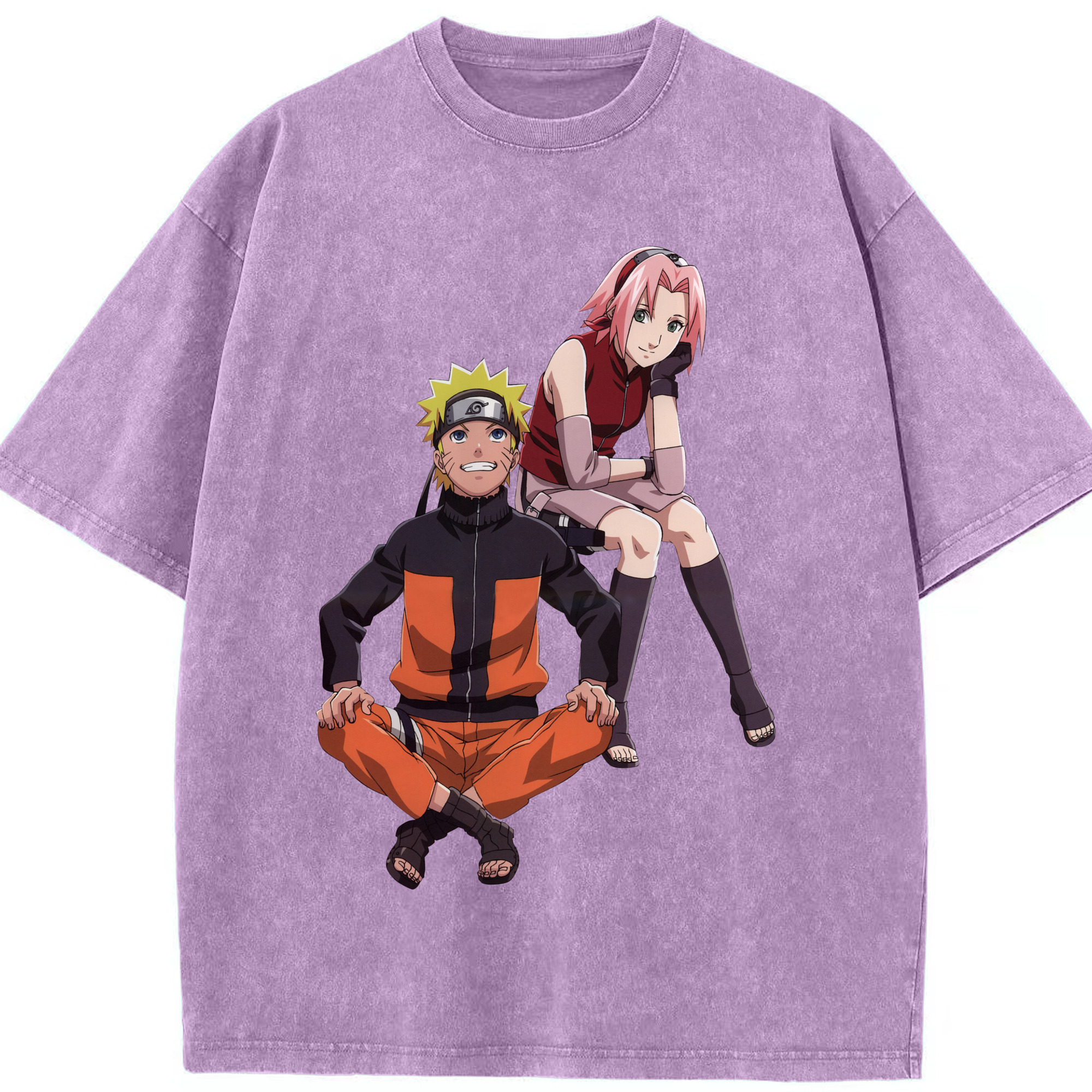 （画像用） NARUTO -ナルト- うずまき ナルト Uzumaki Naruto 綿100% ヴィンテージ風 半袖Tシャツ（フロントプリント）