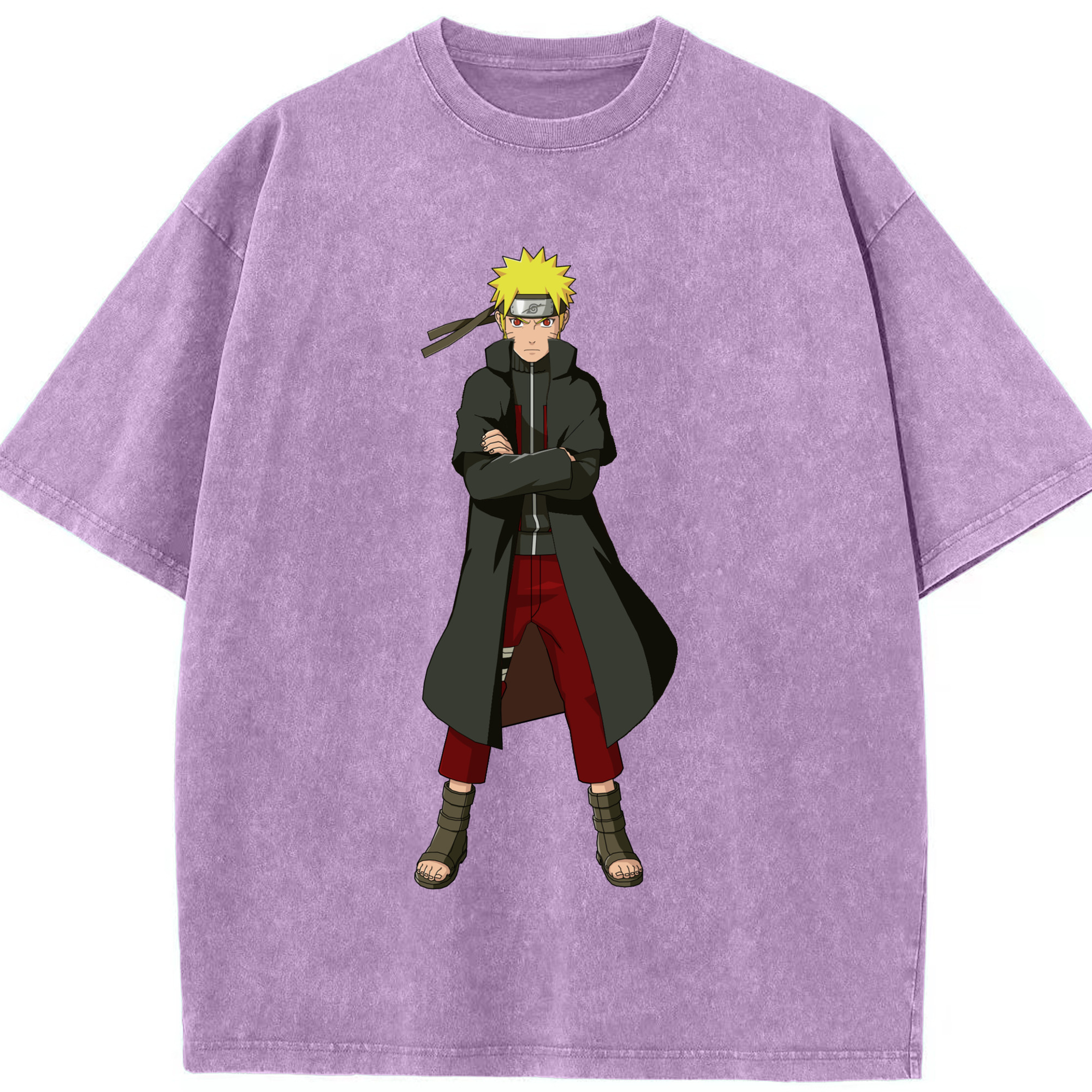 （画像用） NARUTO -ナルト- うずまき ナルト Uzumaki Naruto 綿100% ヴィンテージ風 半袖Tシャツ（フロントプリント）