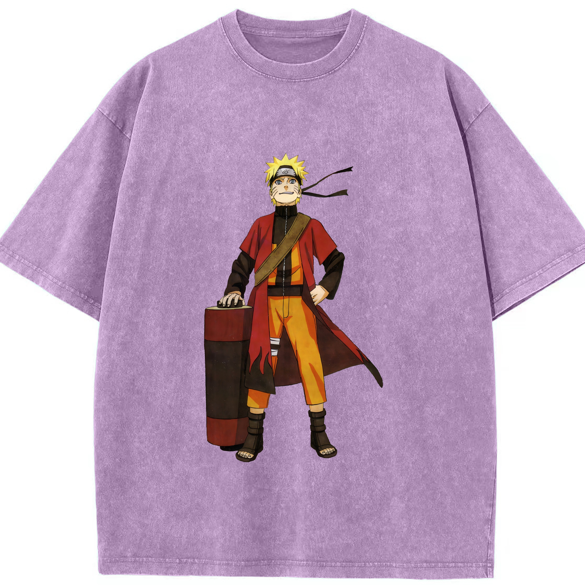 （画像用） NARUTO -ナルト- うずまき ナルト Uzumaki Naruto 綿100% ヴィンテージ風 半袖Tシャツ（フロントプリント）