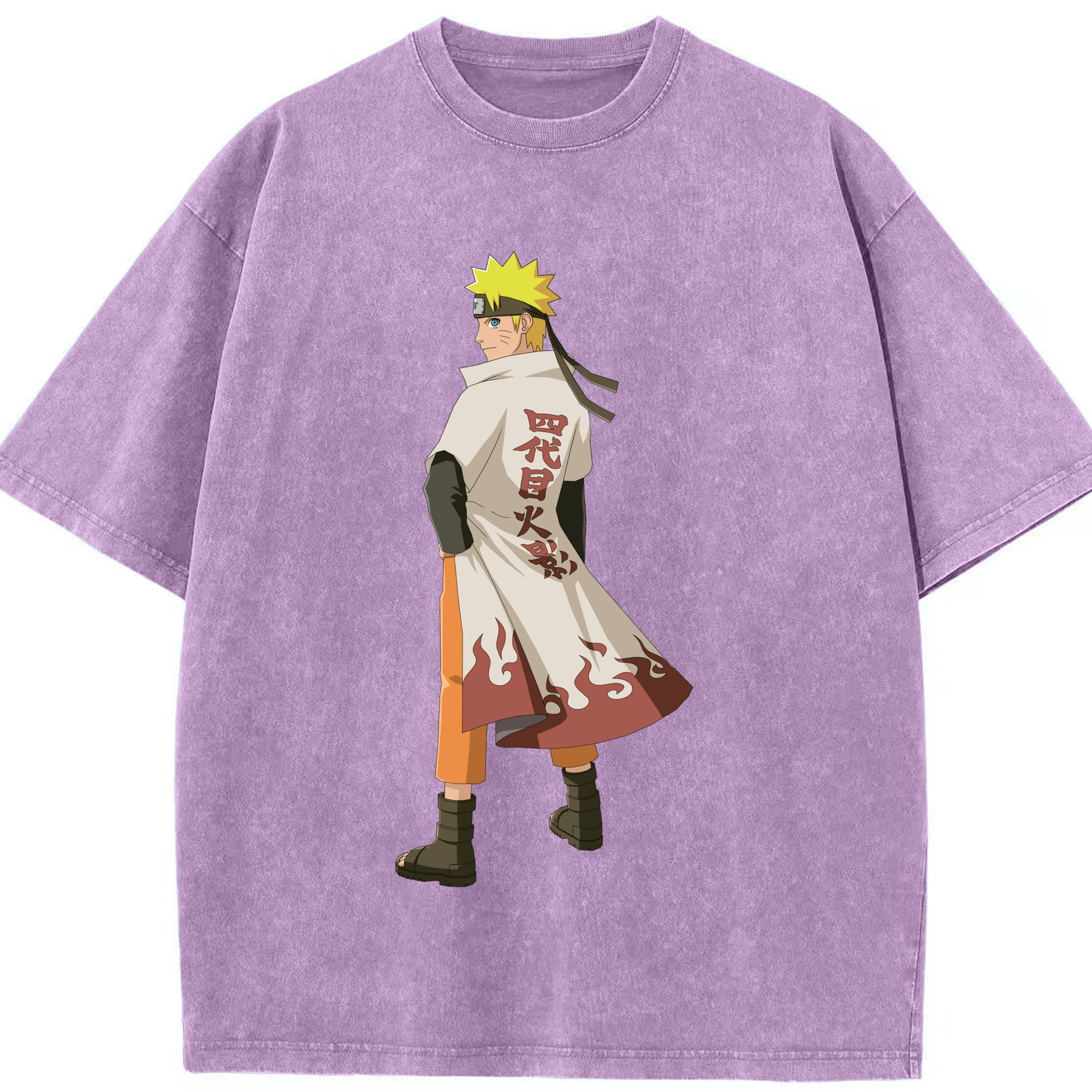 （画像用） NARUTO -ナルト- うずまき ナルト Uzumaki Naruto 綿100% ヴィンテージ風 半袖Tシャツ（フロントプリント）