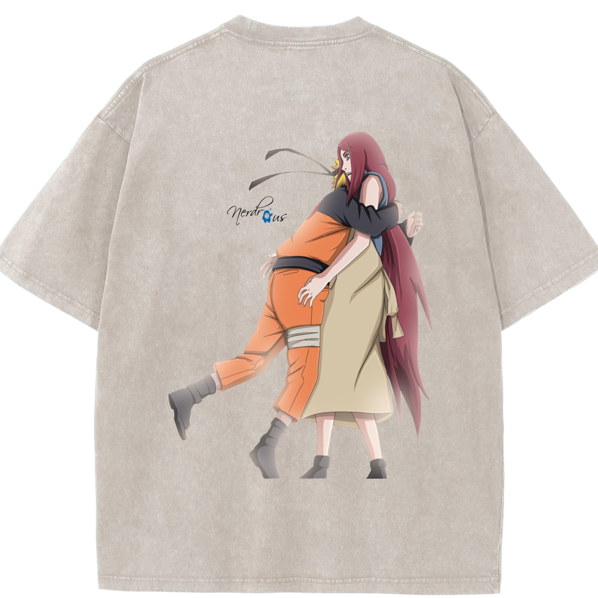 （画像用） NARUTO -ナルト- うずまき ナルト Uzumaki Naruto 綿100% ヴィンテージ風 半袖Tシャツ（背面プリント）