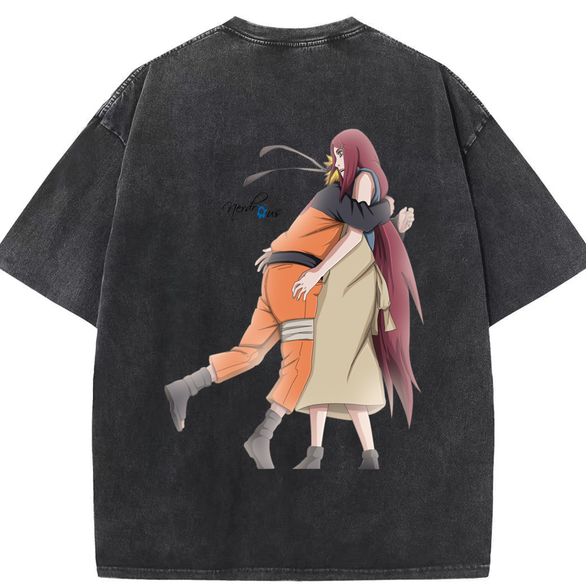 （画像用） NARUTO -ナルト- うずまき ナルト Uzumaki Naruto 綿100% ヴィンテージ風 半袖Tシャツ（背面プリント）