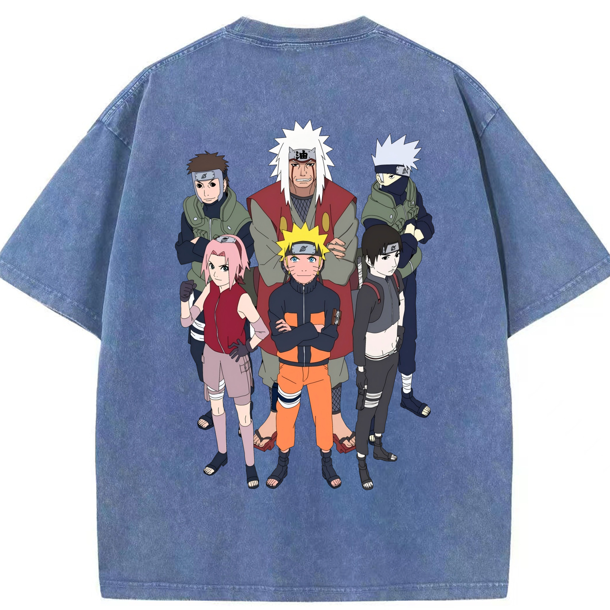 （画像用） NARUTO -ナルト- うずまき ナルト Uzumaki Naruto 綿100% ヴィンテージ風 半袖Tシャツ（背面プリント）