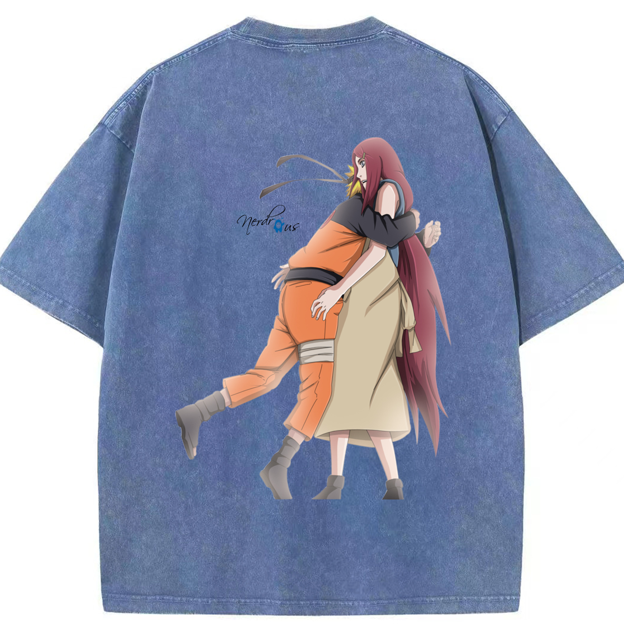 （画像用） NARUTO -ナルト- うずまき ナルト Uzumaki Naruto 綿100% ヴィンテージ風 半袖Tシャツ（背面プリント）