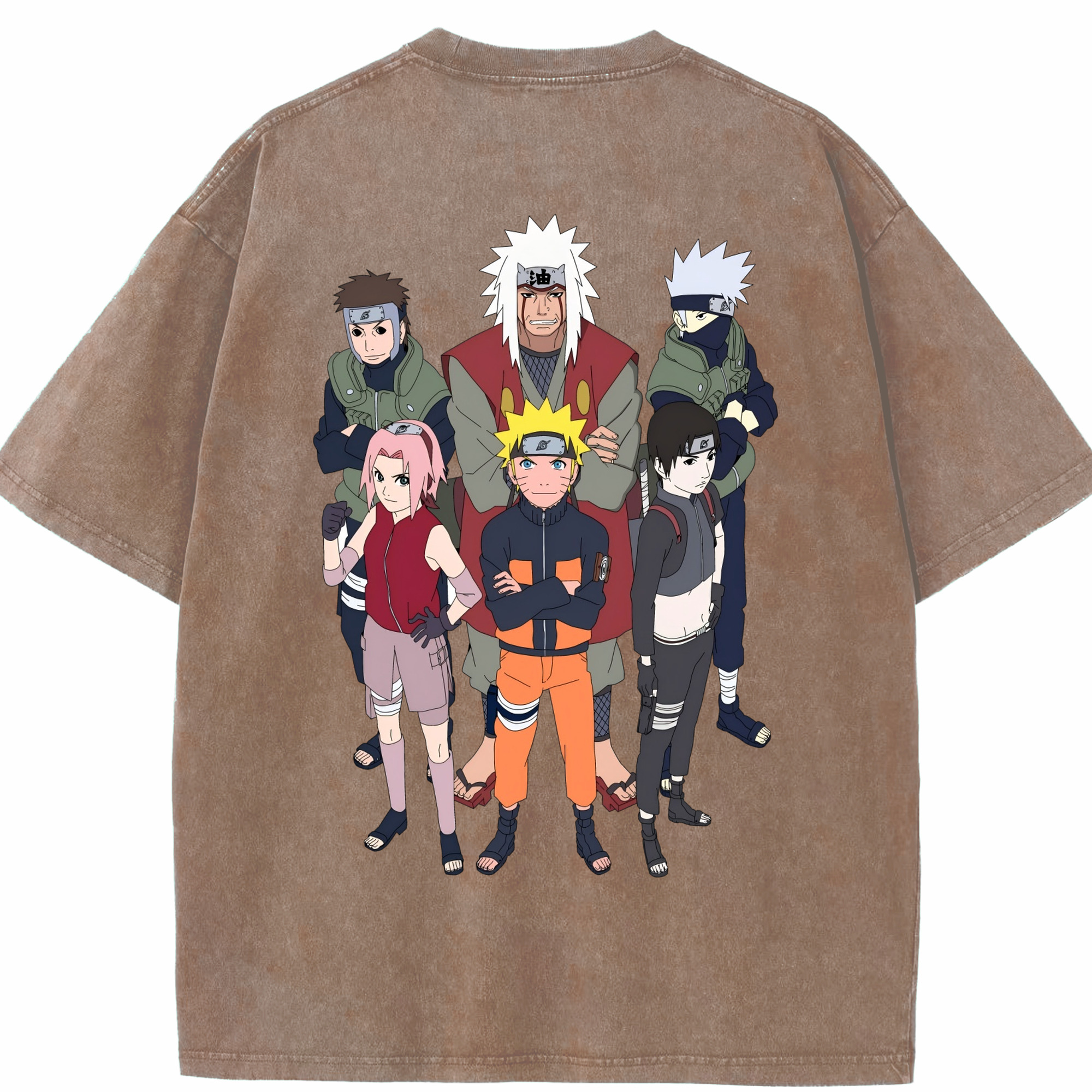 （画像用） NARUTO -ナルト- うずまき ナルト Uzumaki Naruto 綿100% ヴィンテージ風 半袖Tシャツ（背面プリント）