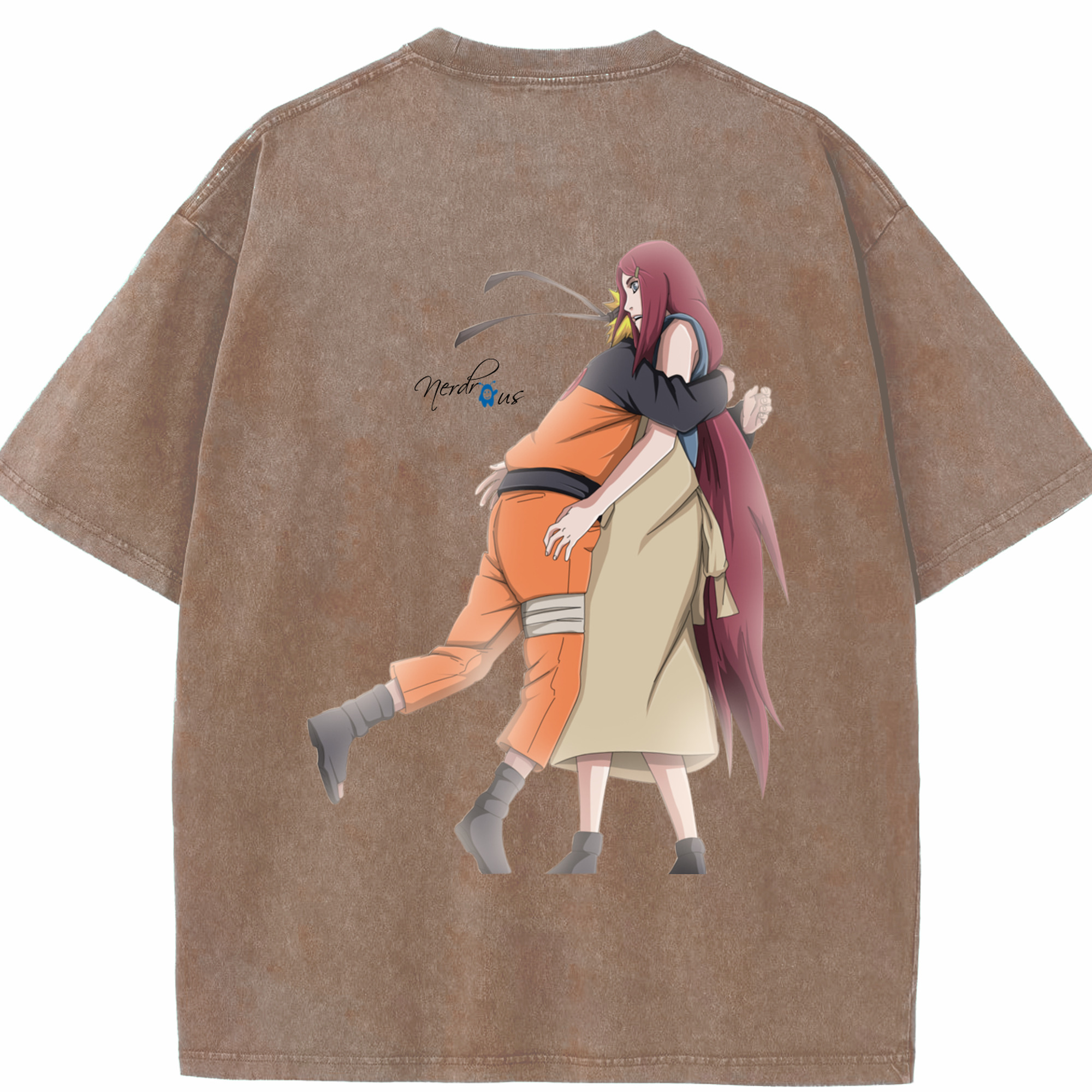 （画像用） NARUTO -ナルト- うずまき ナルト Uzumaki Naruto 綿100% ヴィンテージ風 半袖Tシャツ（背面プリント）
