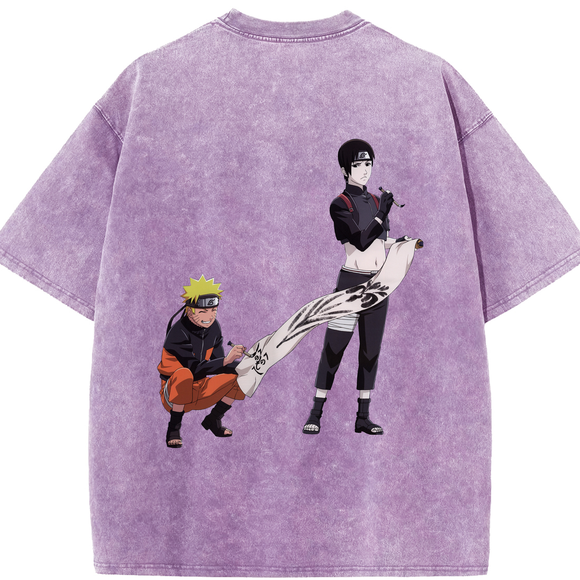 （画像用） NARUTO -ナルト- うずまき ナルト Uzumaki Naruto 綿100% ヴィンテージ風 半袖Tシャツ（背面プリント）