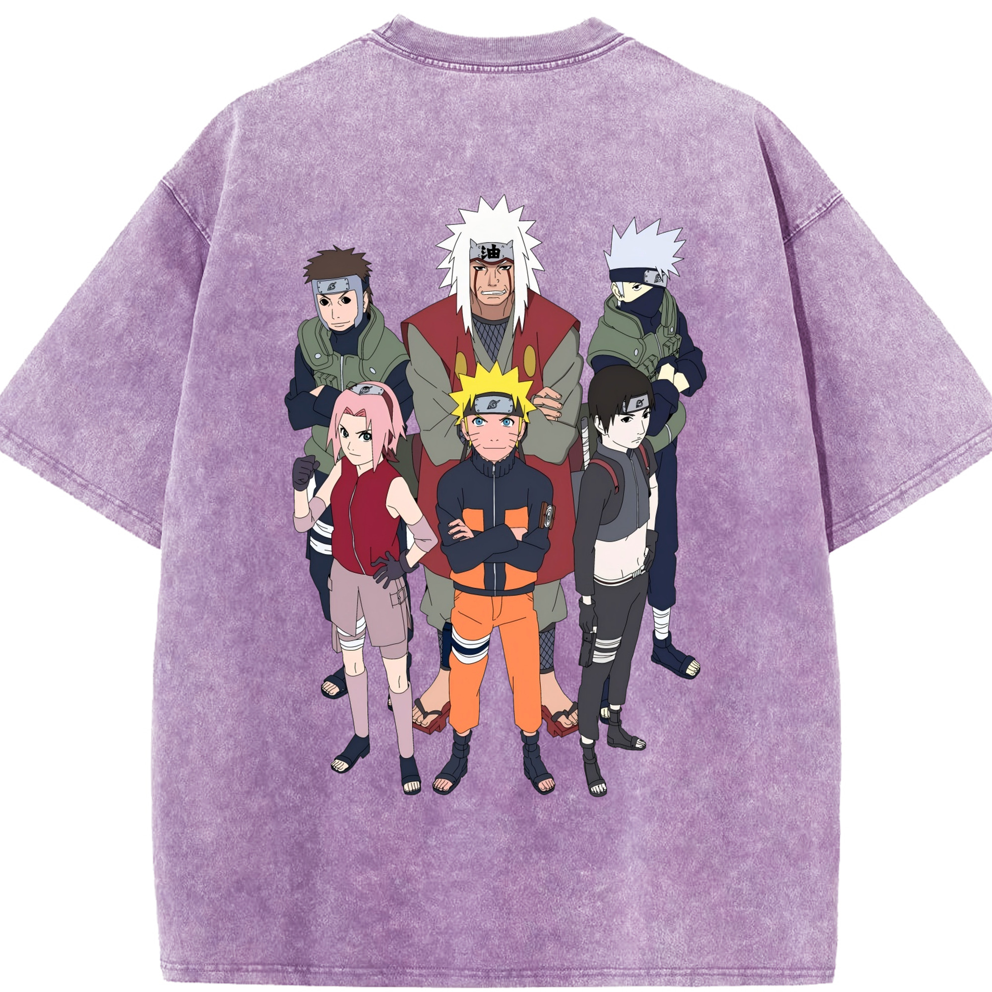 （画像用） NARUTO -ナルト- うずまき ナルト Uzumaki Naruto 綿100% ヴィンテージ風 半袖Tシャツ（背面プリント）