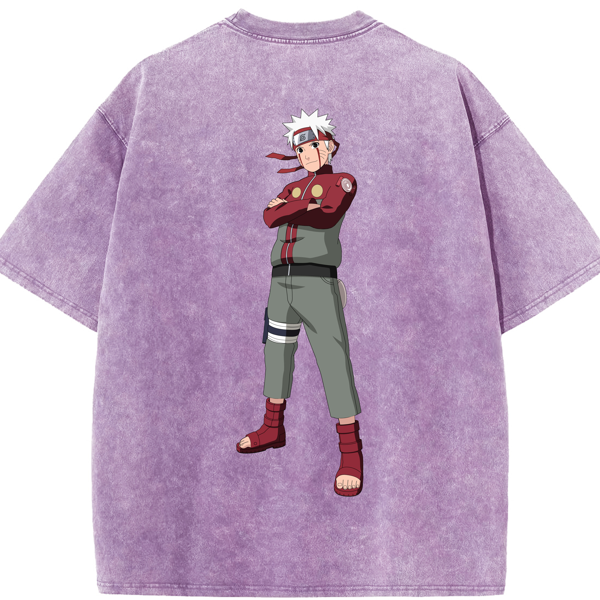 （画像用） NARUTO -ナルト- うずまき ナルト Uzumaki Naruto 綿100% ヴィンテージ風 半袖Tシャツ（背面プリント）