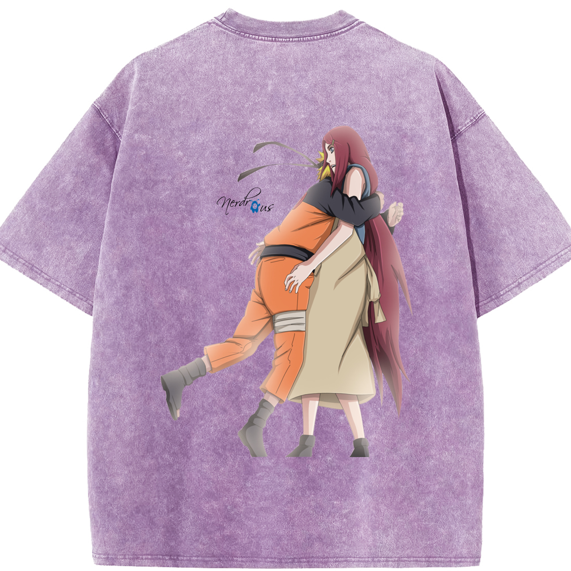 （画像用） NARUTO -ナルト- うずまき ナルト Uzumaki Naruto 綿100% ヴィンテージ風 半袖Tシャツ（背面プリント）