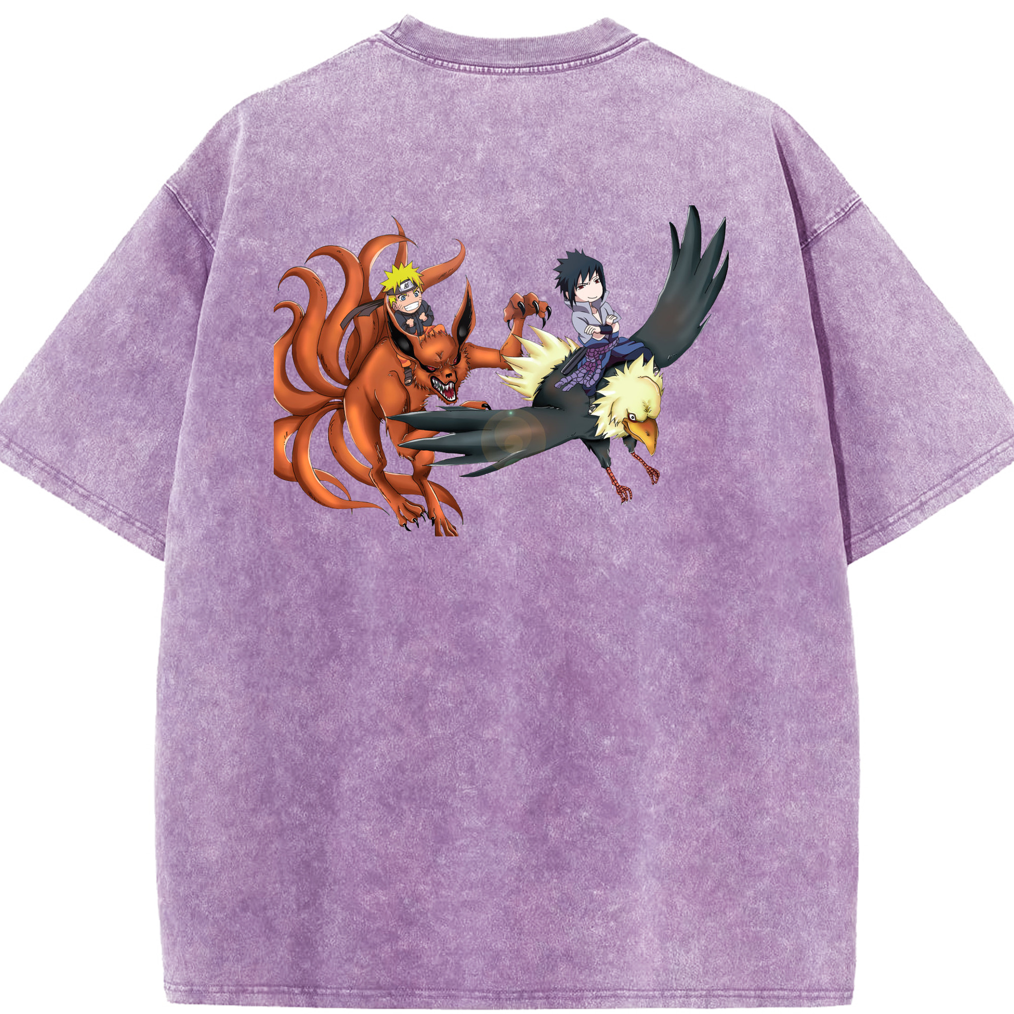 （画像用） NARUTO -ナルト- うずまき ナルト Uzumaki Naruto 綿100% ヴィンテージ風 半袖Tシャツ（背面プリント）